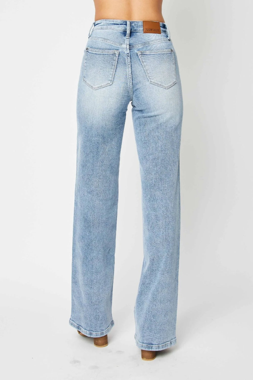 Judy Blue High Waist Light Wash Straight Leg Jeans