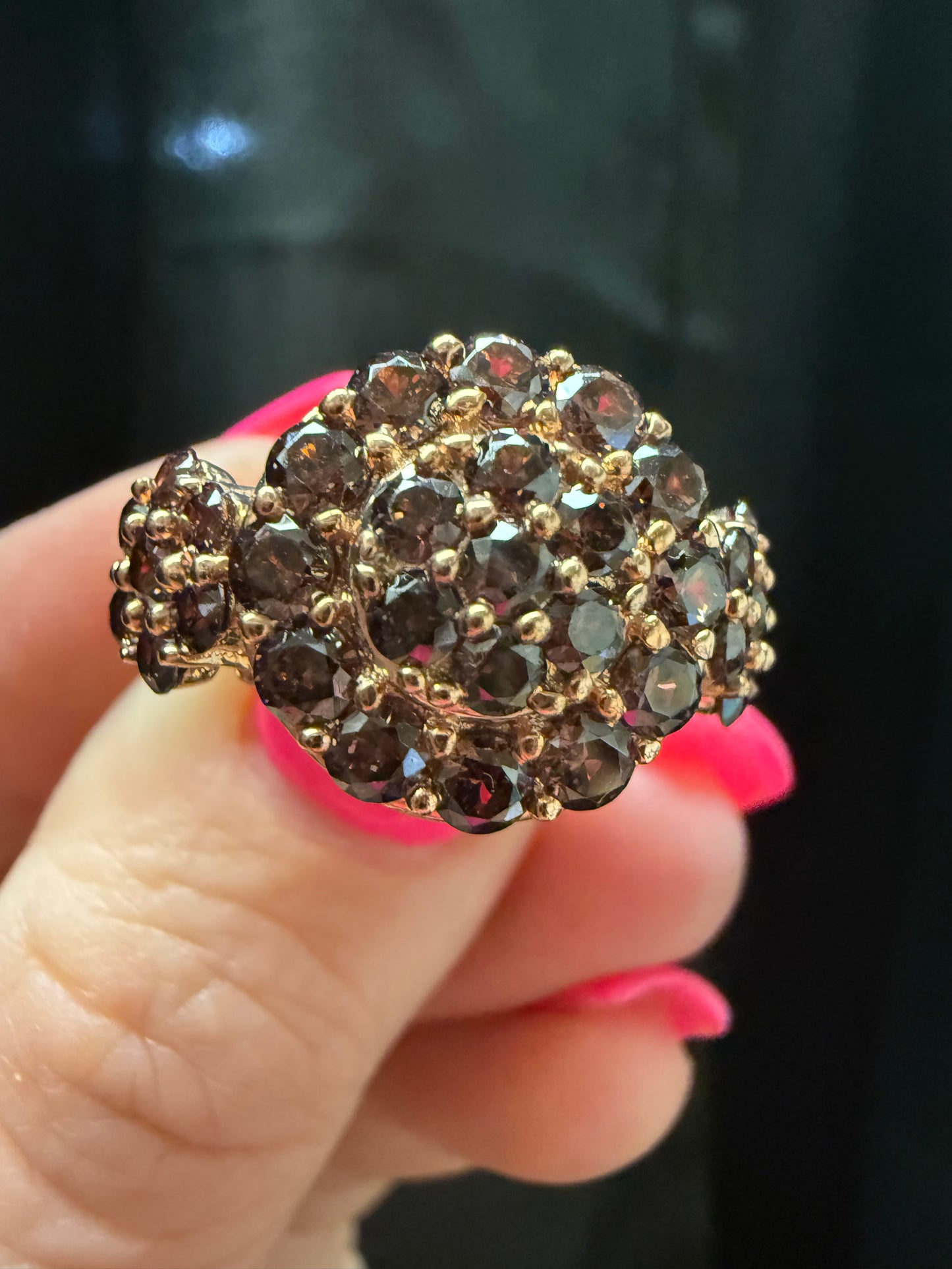 Garnet Rose Silver Ring | Queen Bee Boutique