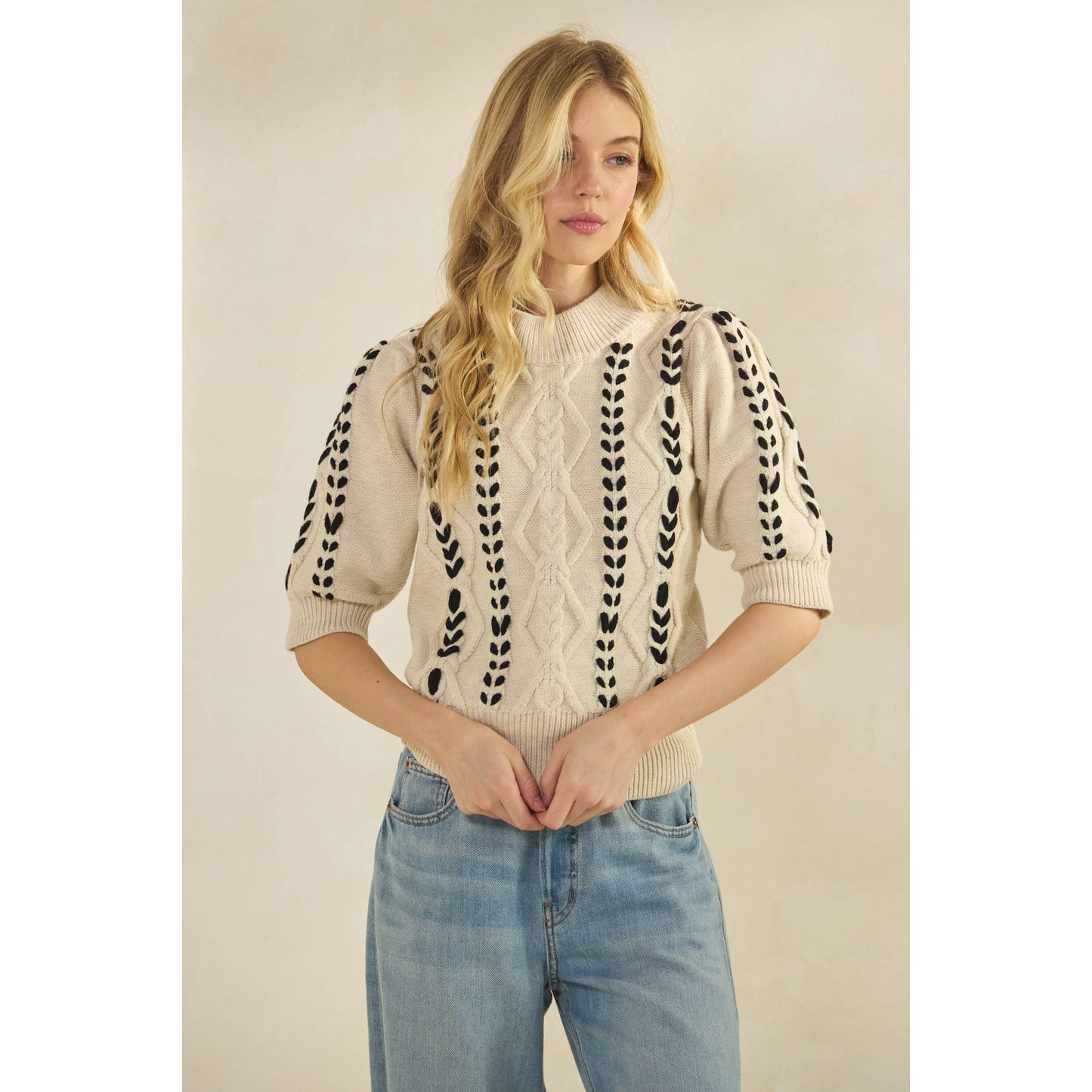 HARPER THREADED KNIT SWEATER