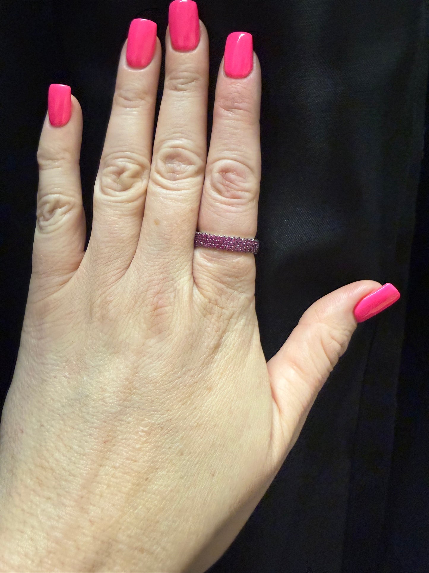 F.R. 3 Row Pink Band Ring | Queen Bee Boutique