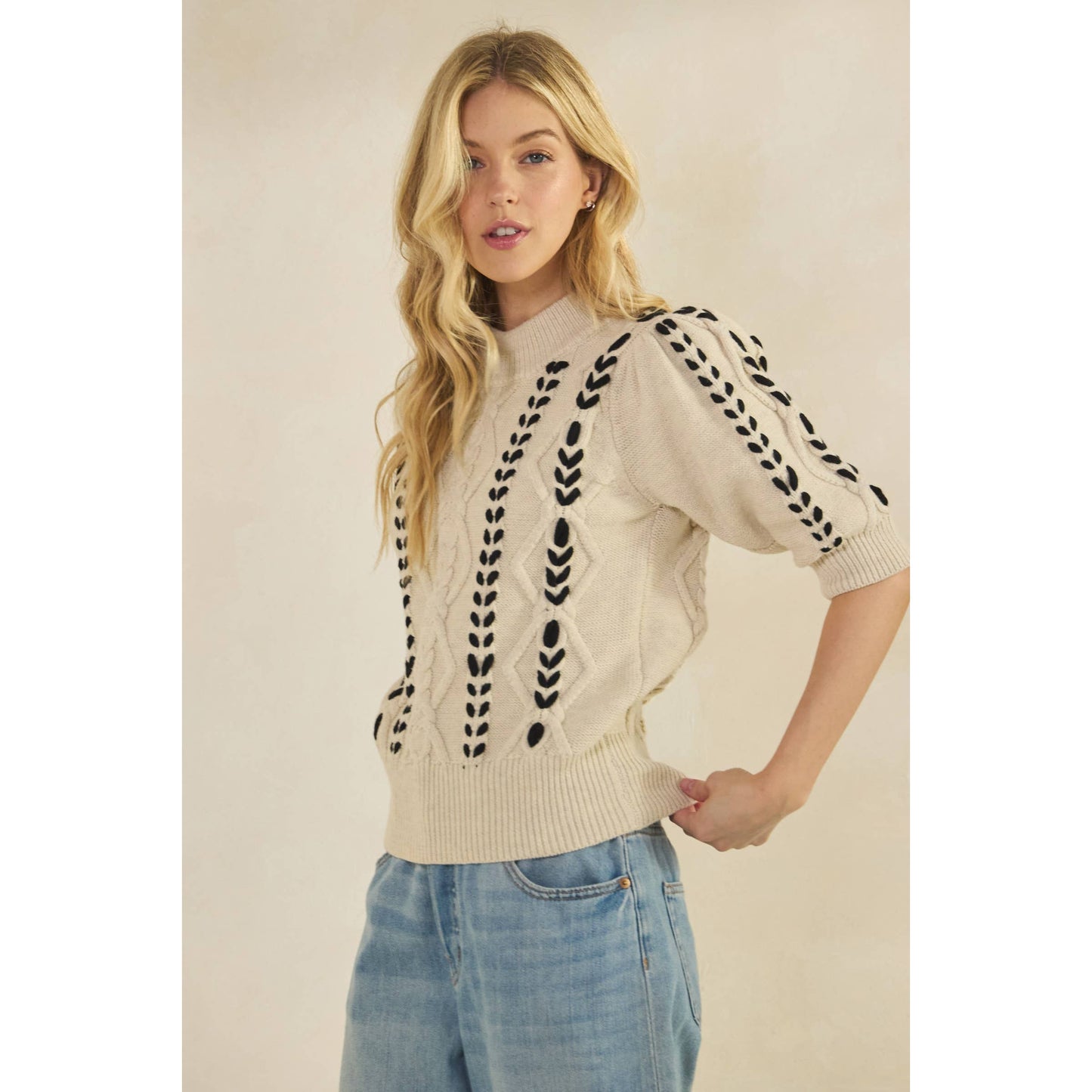 HARPER THREADED KNIT SWEATER
