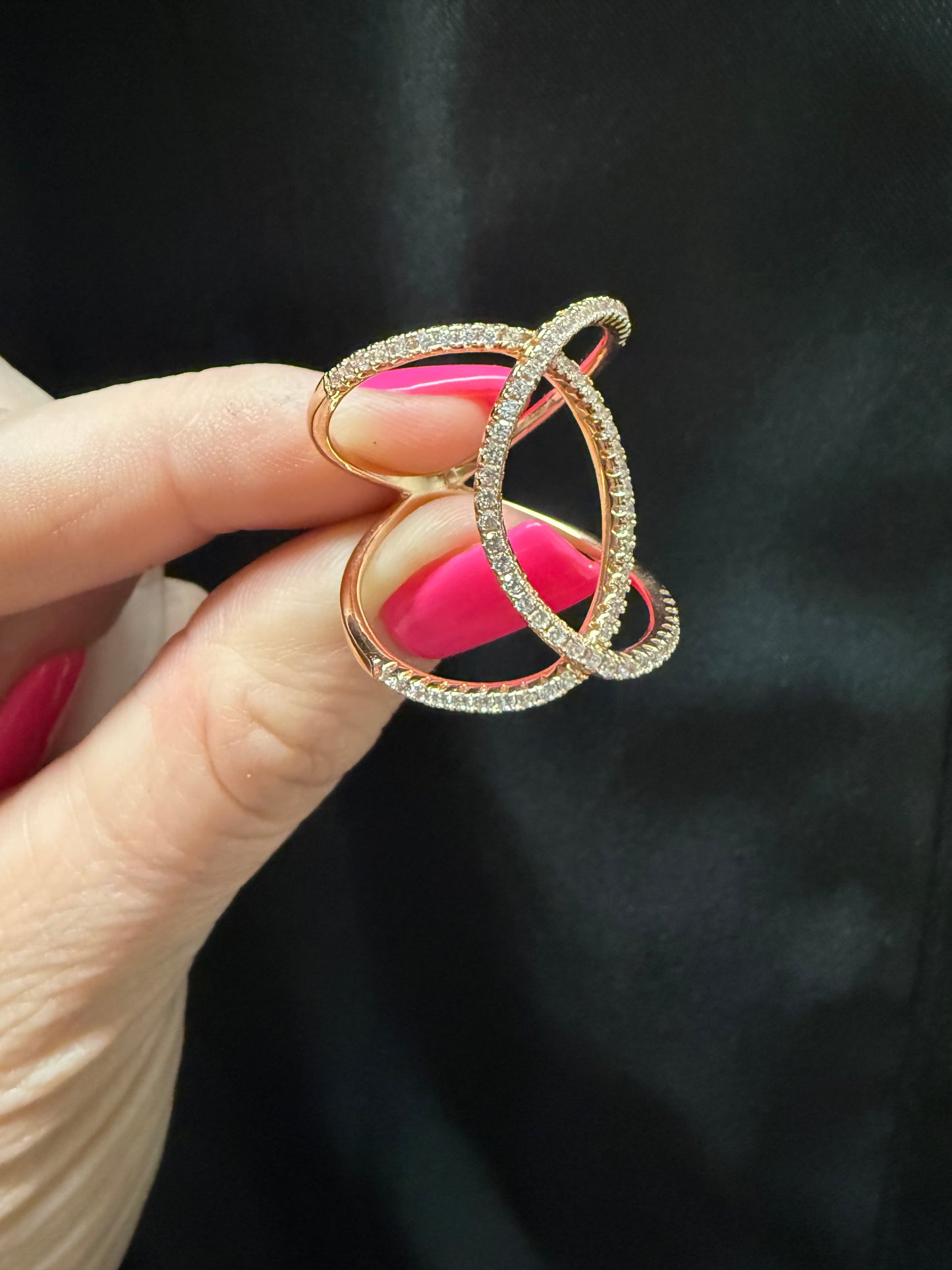 Open Split Ring Rose | Queen Bee Boutique
