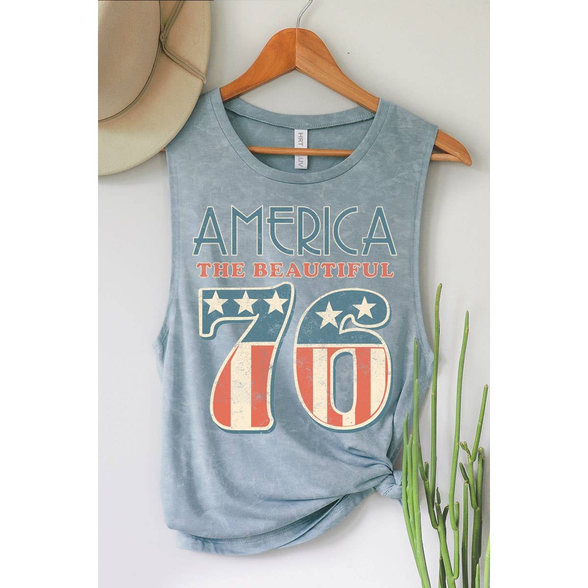 AMERICA 76 GRAPHIC TANK TOP | Queen Bee Boutique