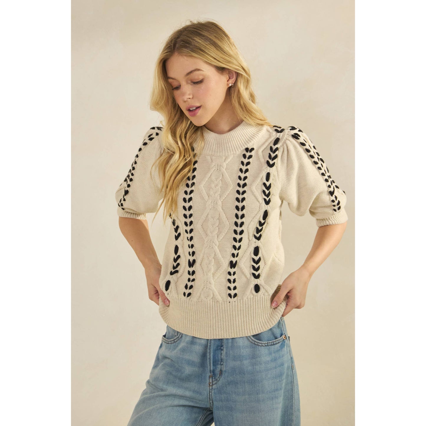 HARPER THREADED KNIT SWEATER