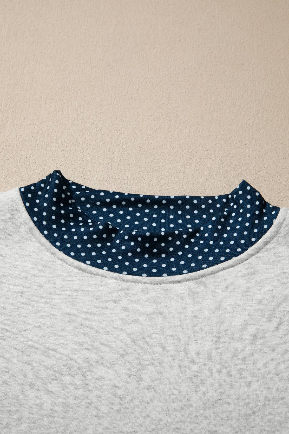 Dotty Darling Women's Oversized Polka Dot Mock Neck Sweatshirt