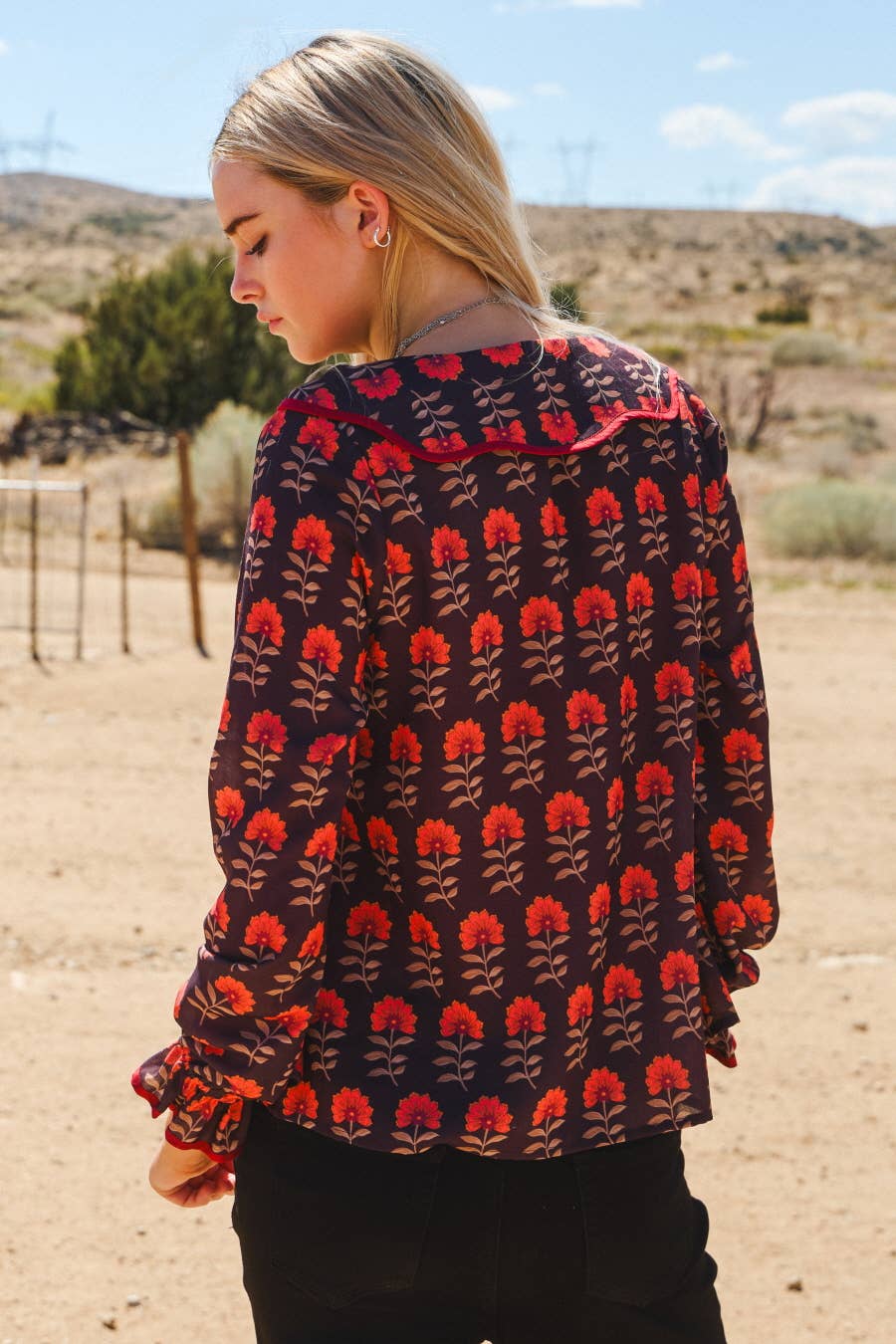 Floral Jacquard Sweater Fall Holiday | Queen Bee Boutique