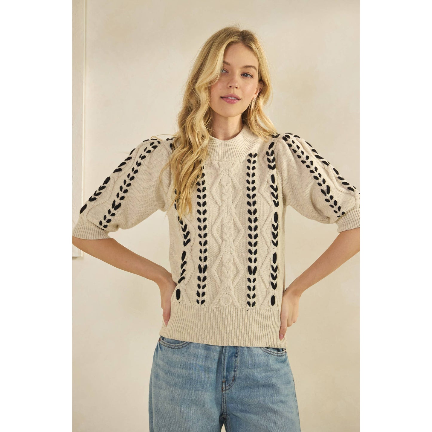 HARPER THREADED KNIT SWEATER