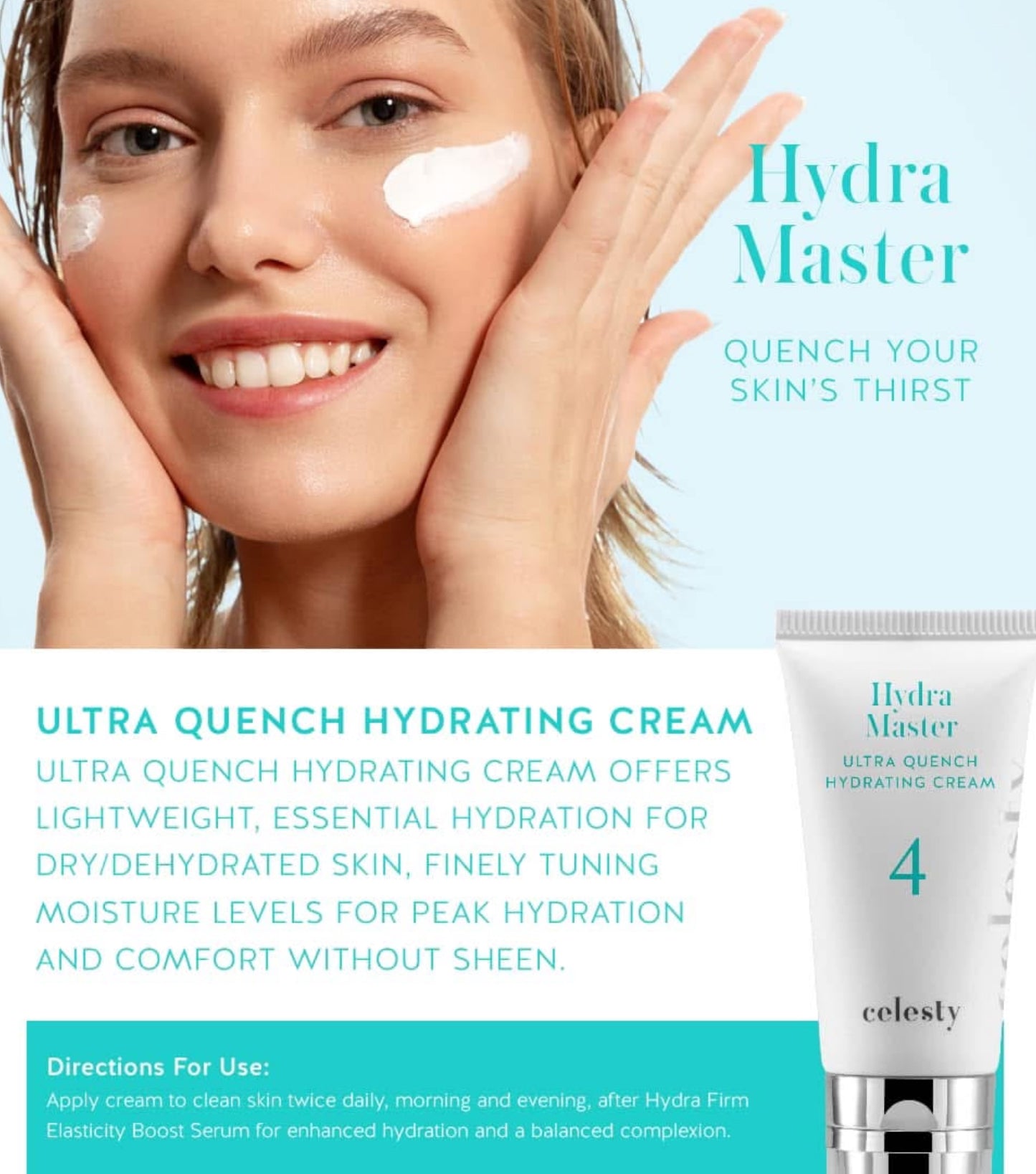 “Hydrating face cream with hyaluronic acid and niacinamide – Celesty skincare”