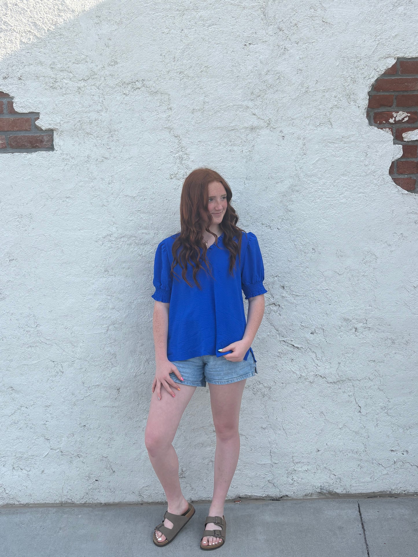 Bright Royal Blue Top America 250th | Queen Bee Boutique