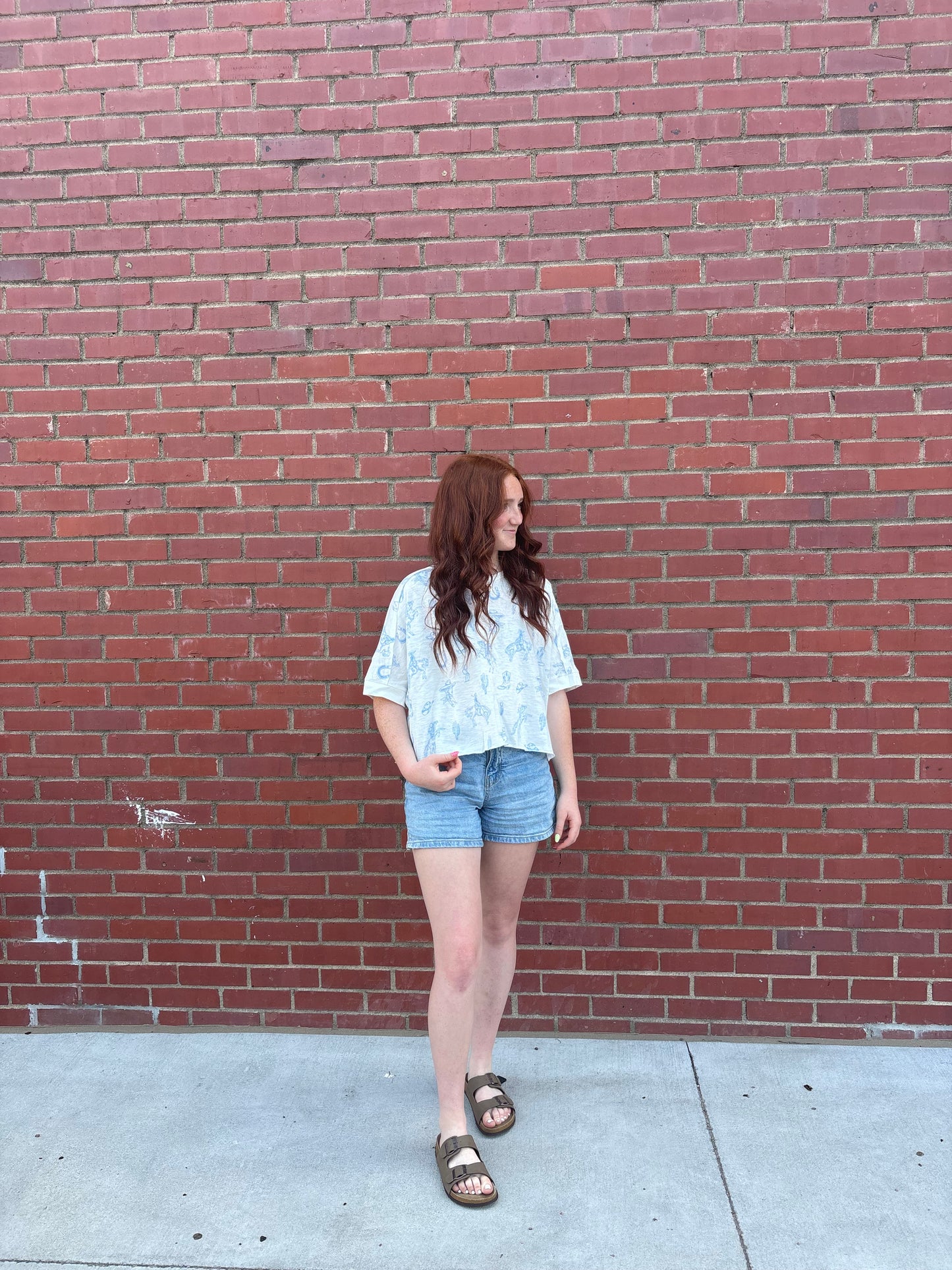Western Boho Cowgirl Print Top | Queen Bee Boutique