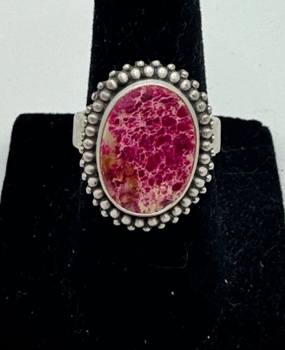 Ruby Sea Sediment Jasper Ring