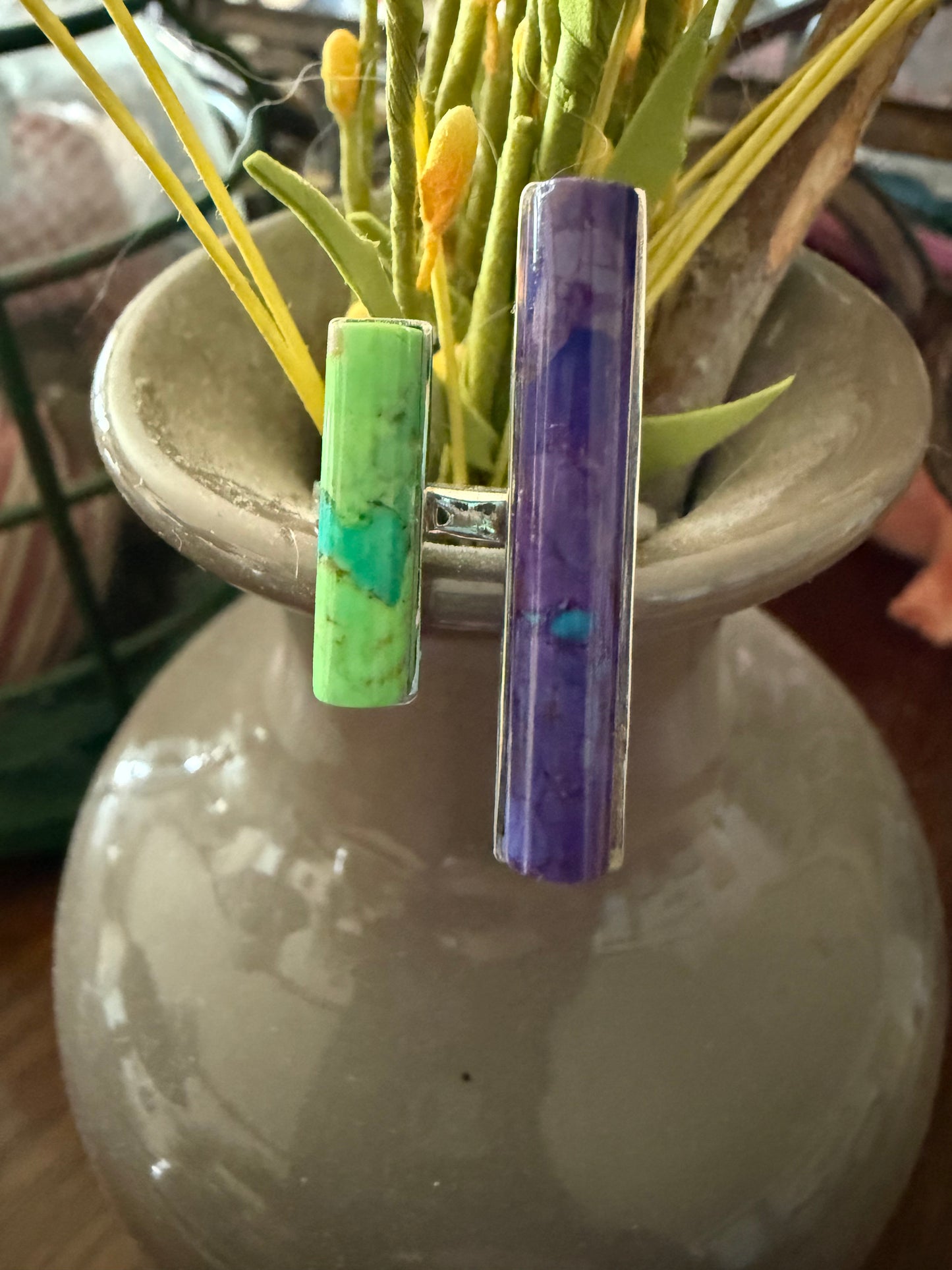 Green Purple Mojave Bar Ring