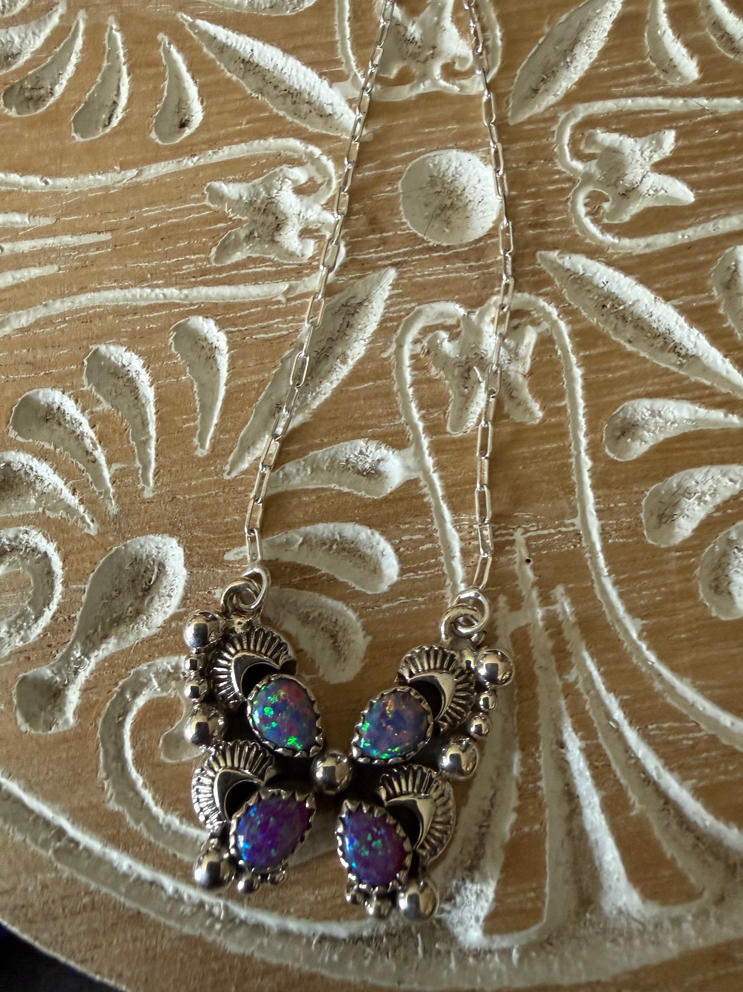 Opal Butterfly Necklace