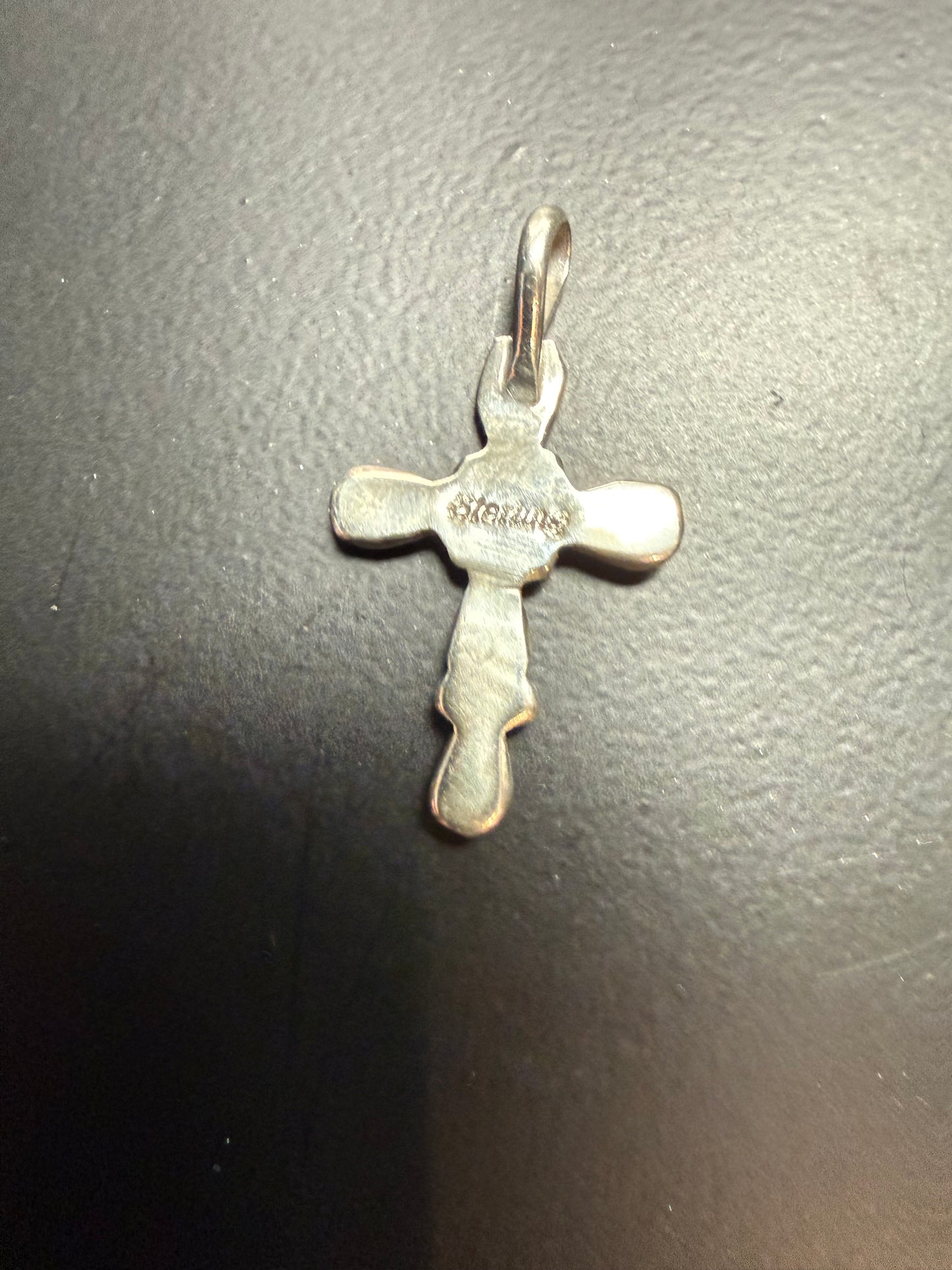 Native Made Pink Opal Cross Pendant