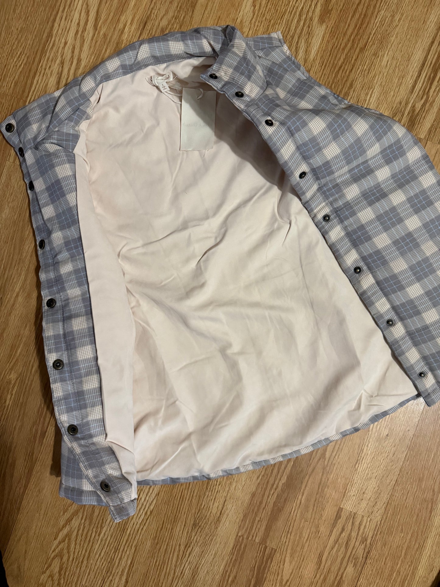 Neutral Plaid Check Vest