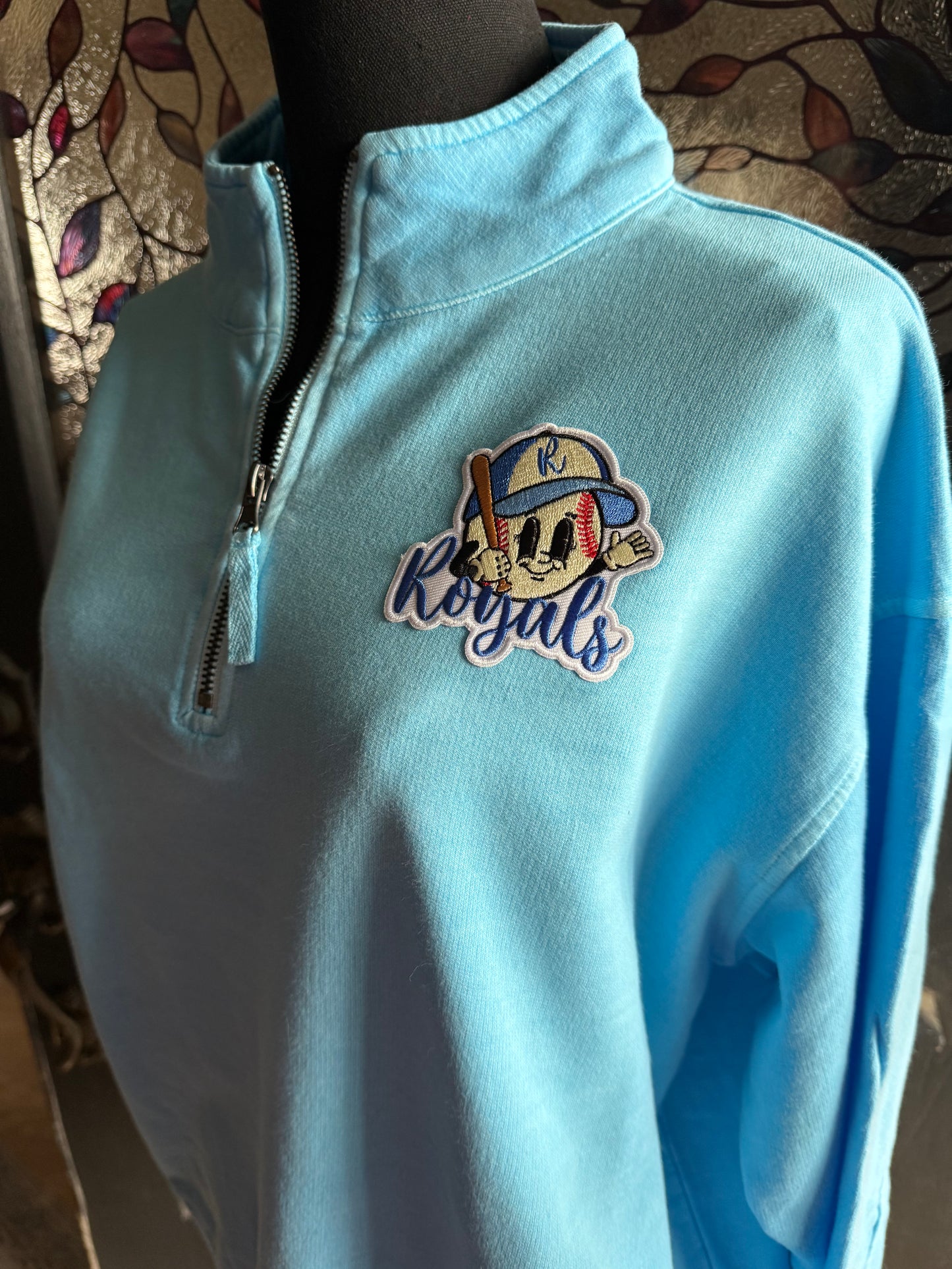 Royals Baseball Patch Half Zip Pullover