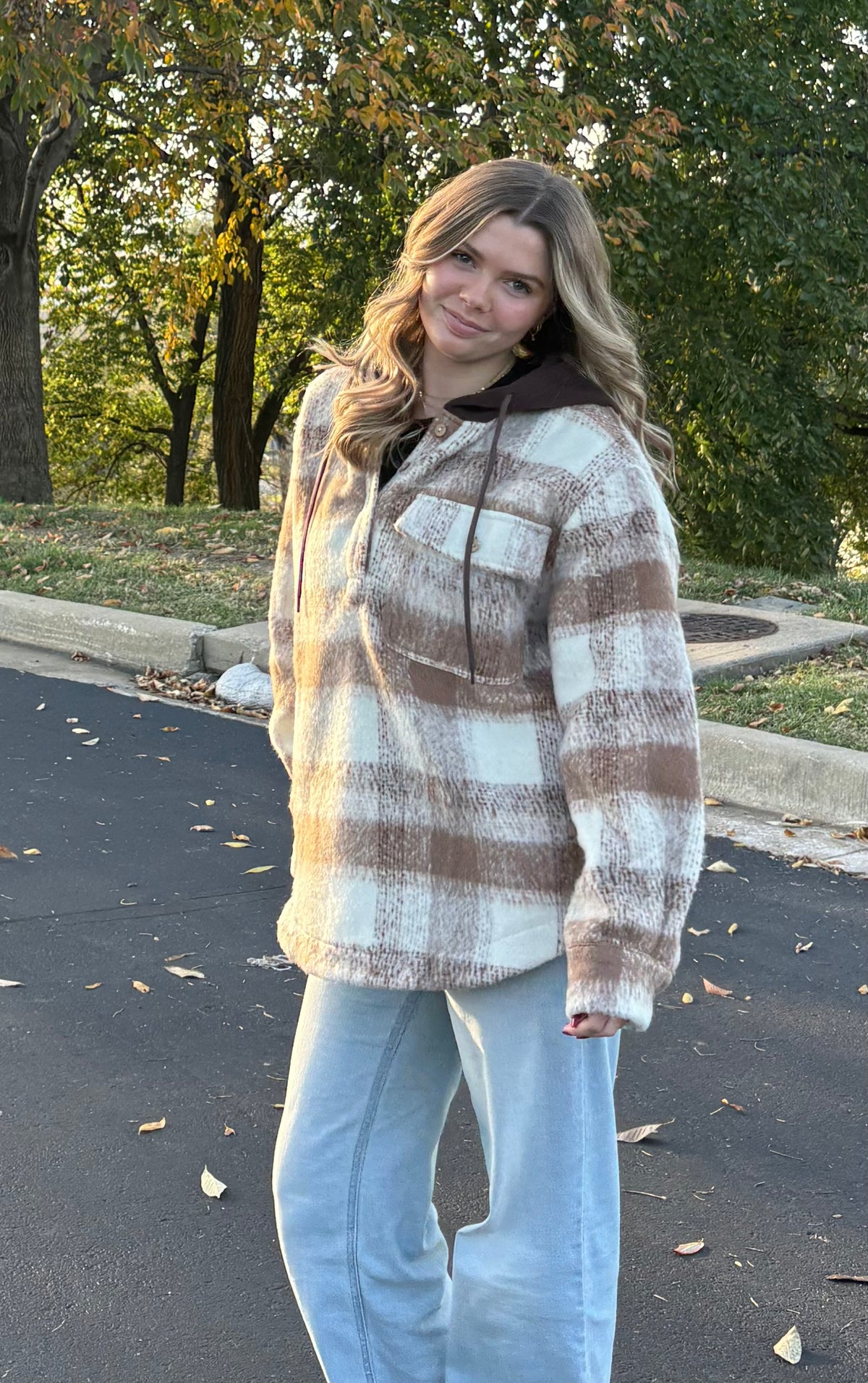 Cozy Oversized Fuzzy Hooded Pullover – Women's Soft Hoodie
