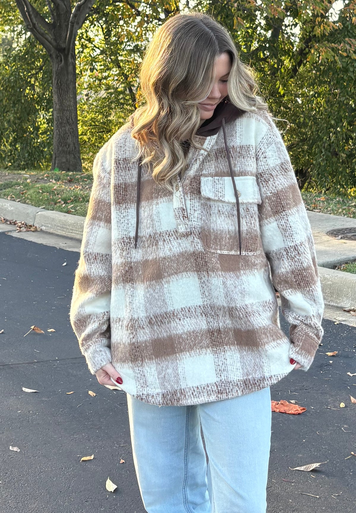 Cozy Oversized Fuzzy Hooded Pullover – Women's Soft Hoodie