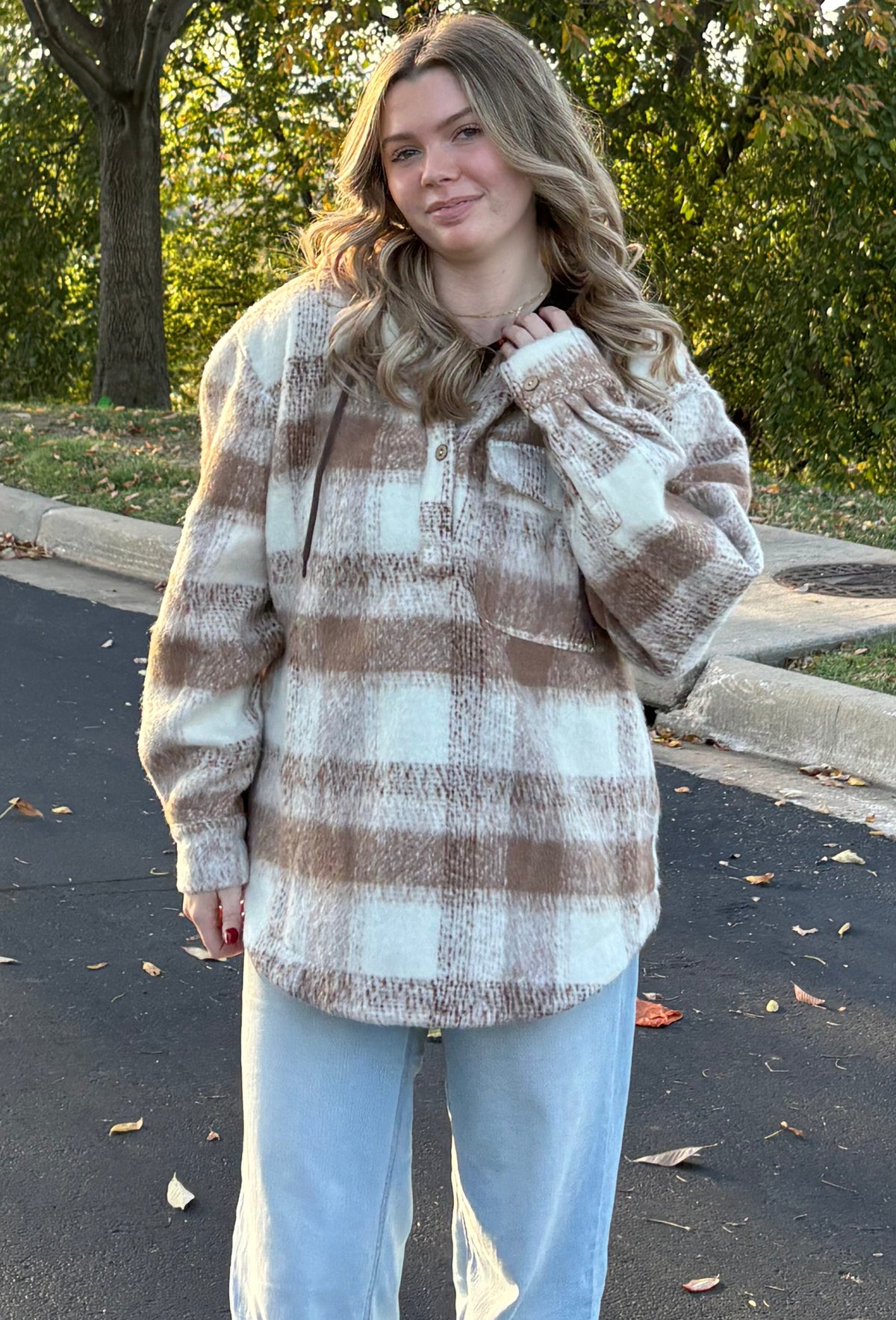 Cozy Oversized Fuzzy Hooded Pullover – Women's Soft Hoodie