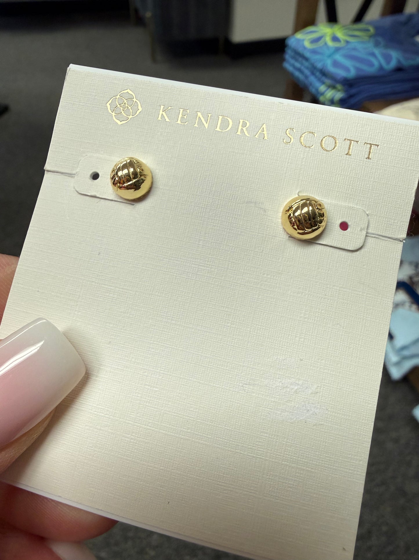 K.S. Volleyball 18K Yellow Gold Vermeil Stud Earrings | Queen Bee Boutique