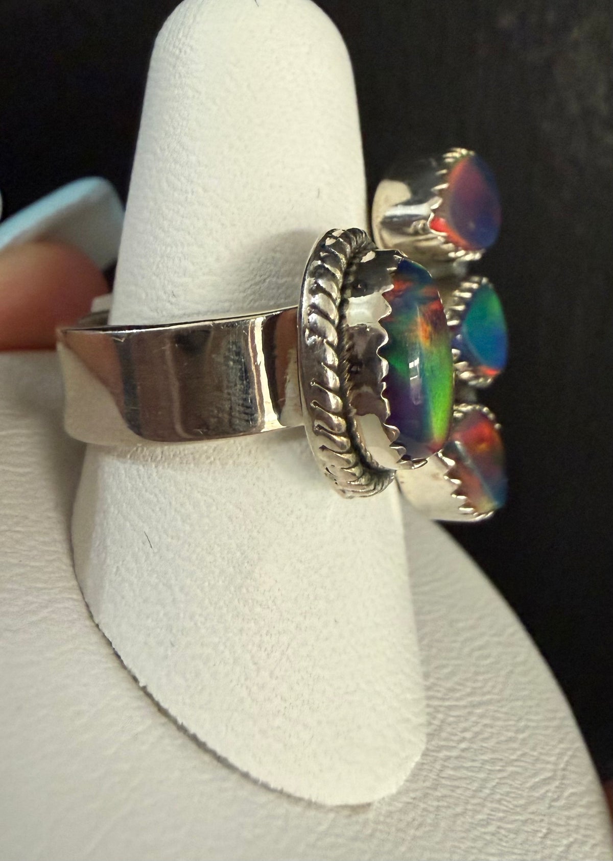 Aurora Opal Floater Ring | Queen Bee Boutique