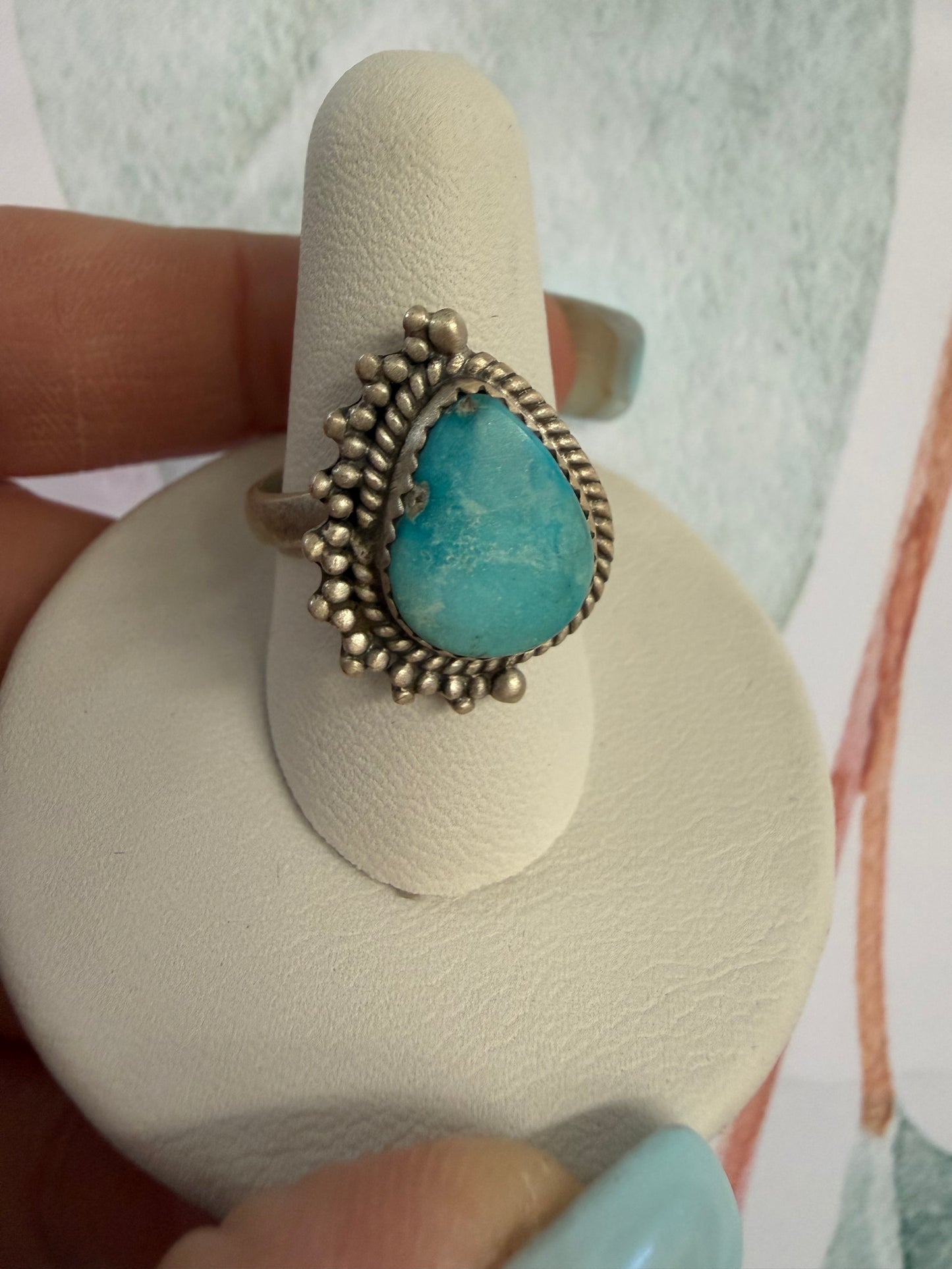 White Water Tear Drop Sterling Ring | Queen Bee Boutique