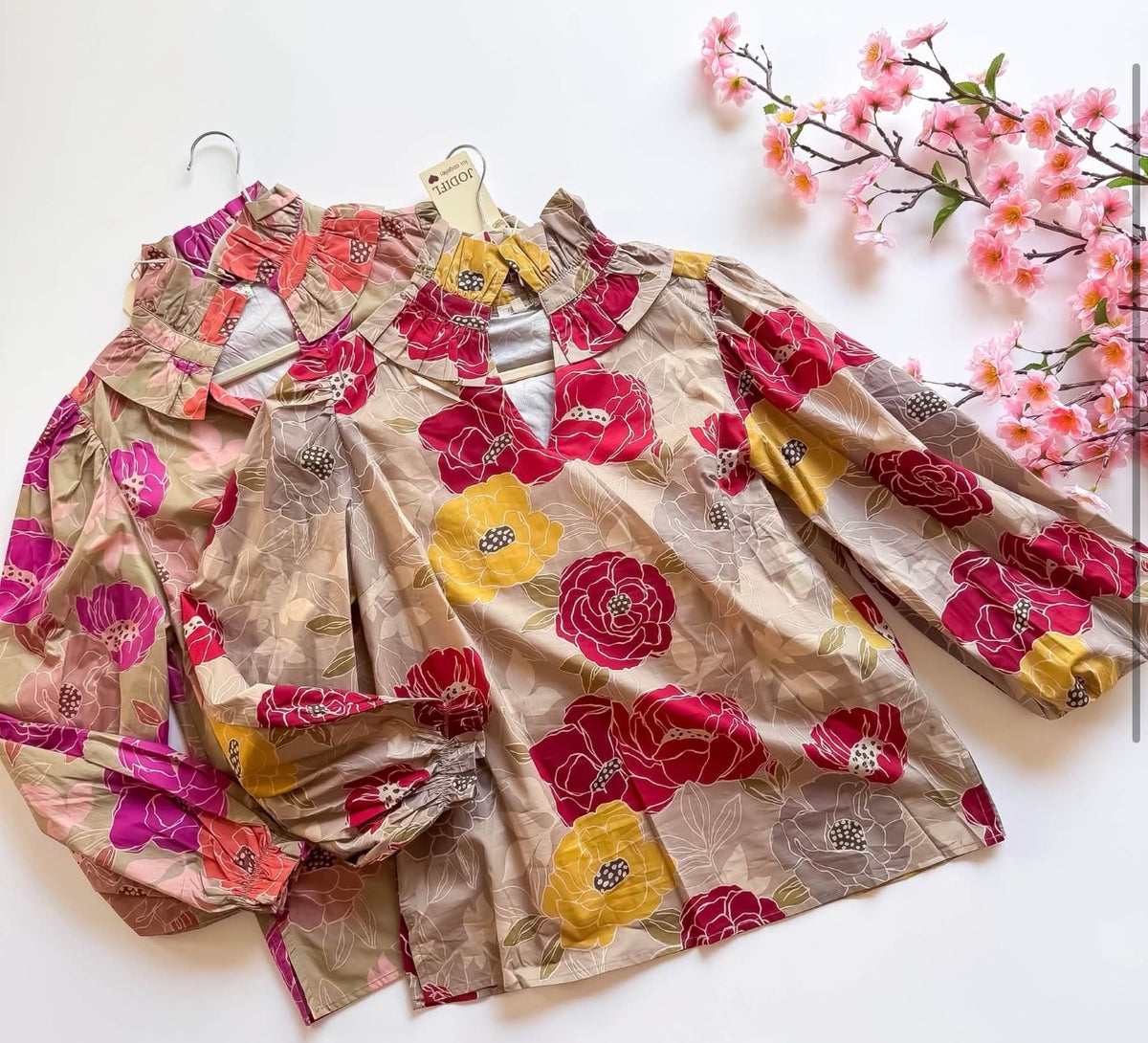 Fall Large Floral Color Top | Queen Bee Boutique