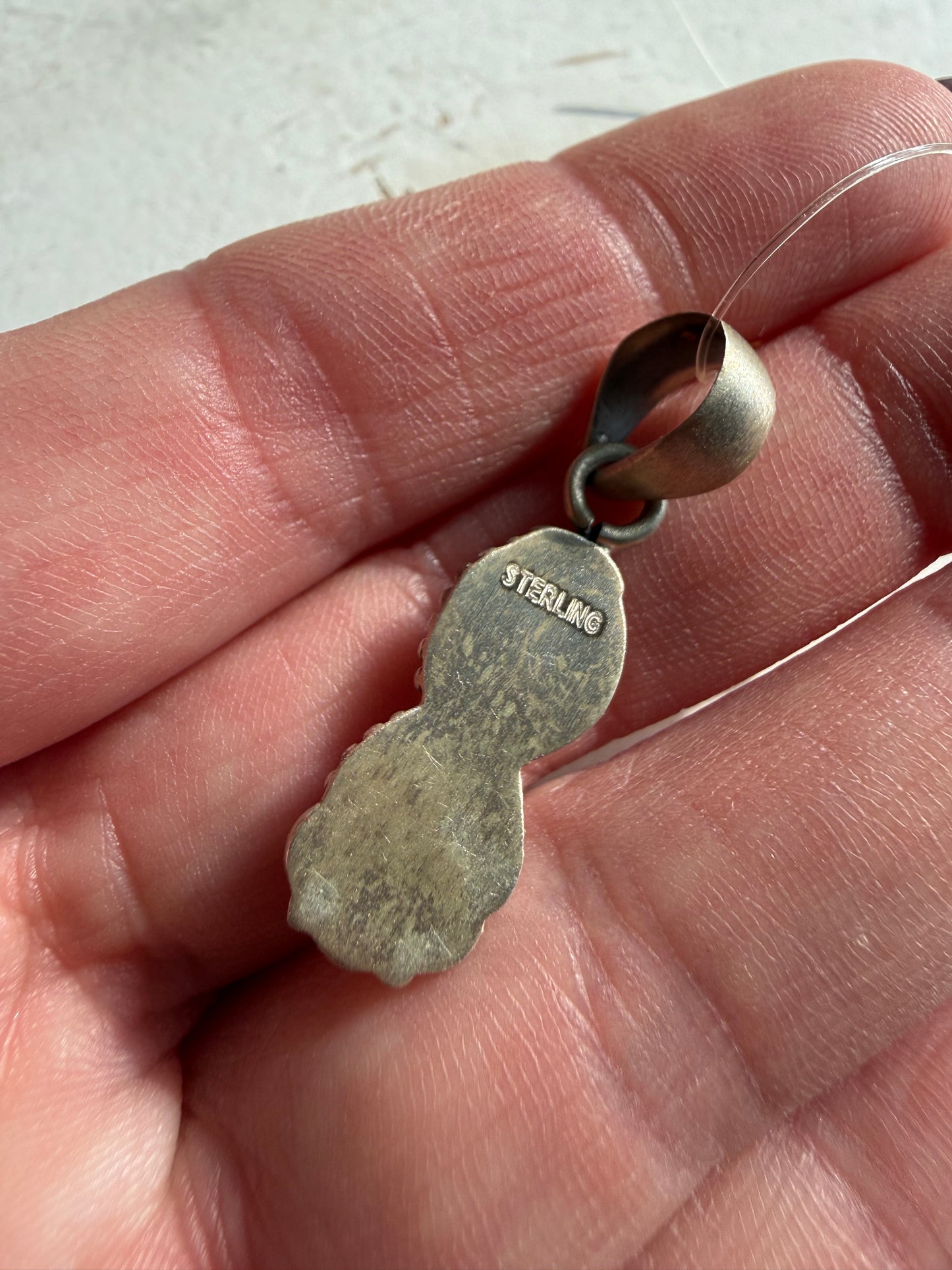 2 Stone White Buffalo Pendant Sterling | Queen Bee Boutique