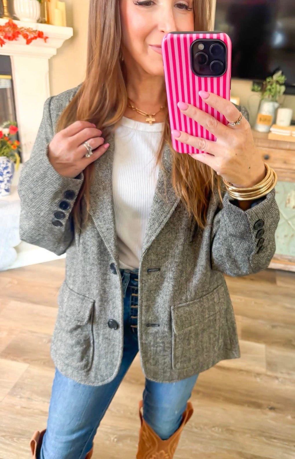 Tweed Blazer Chic Classy | Queen Bee Boutique