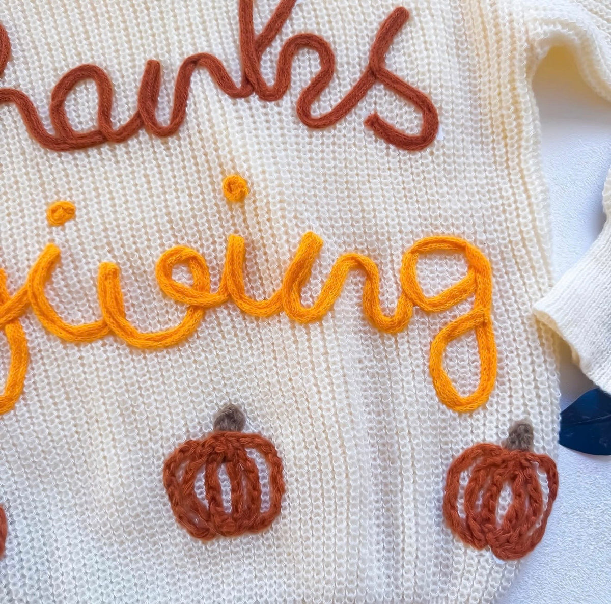 Thanksgiving Pumpkin Holiday Sweater | Queen Bee