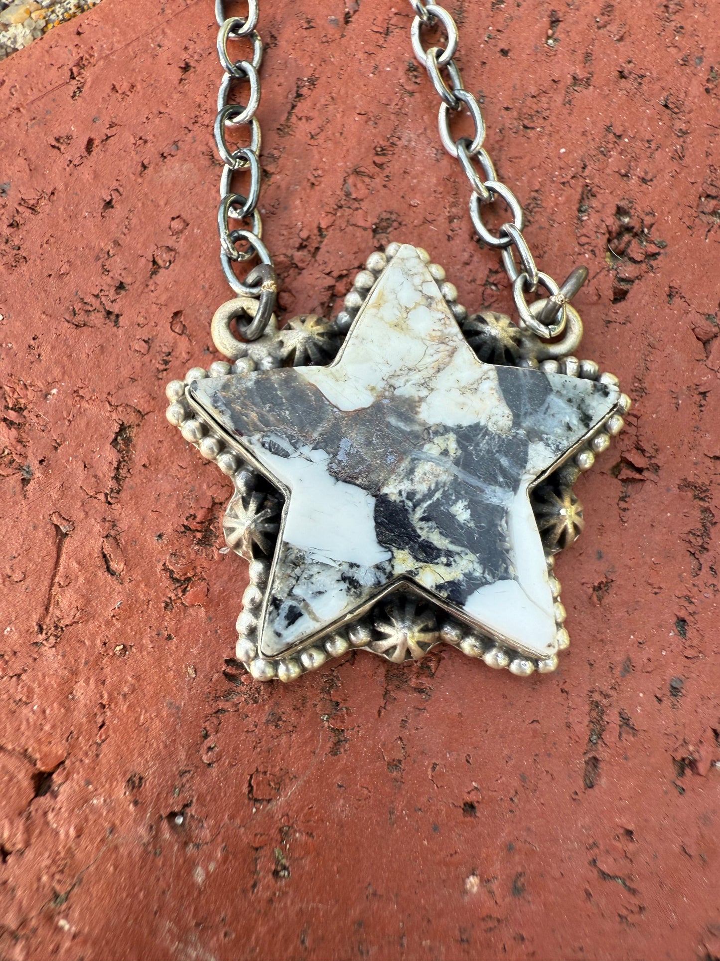 White Buffalo Star Sterling Necklace