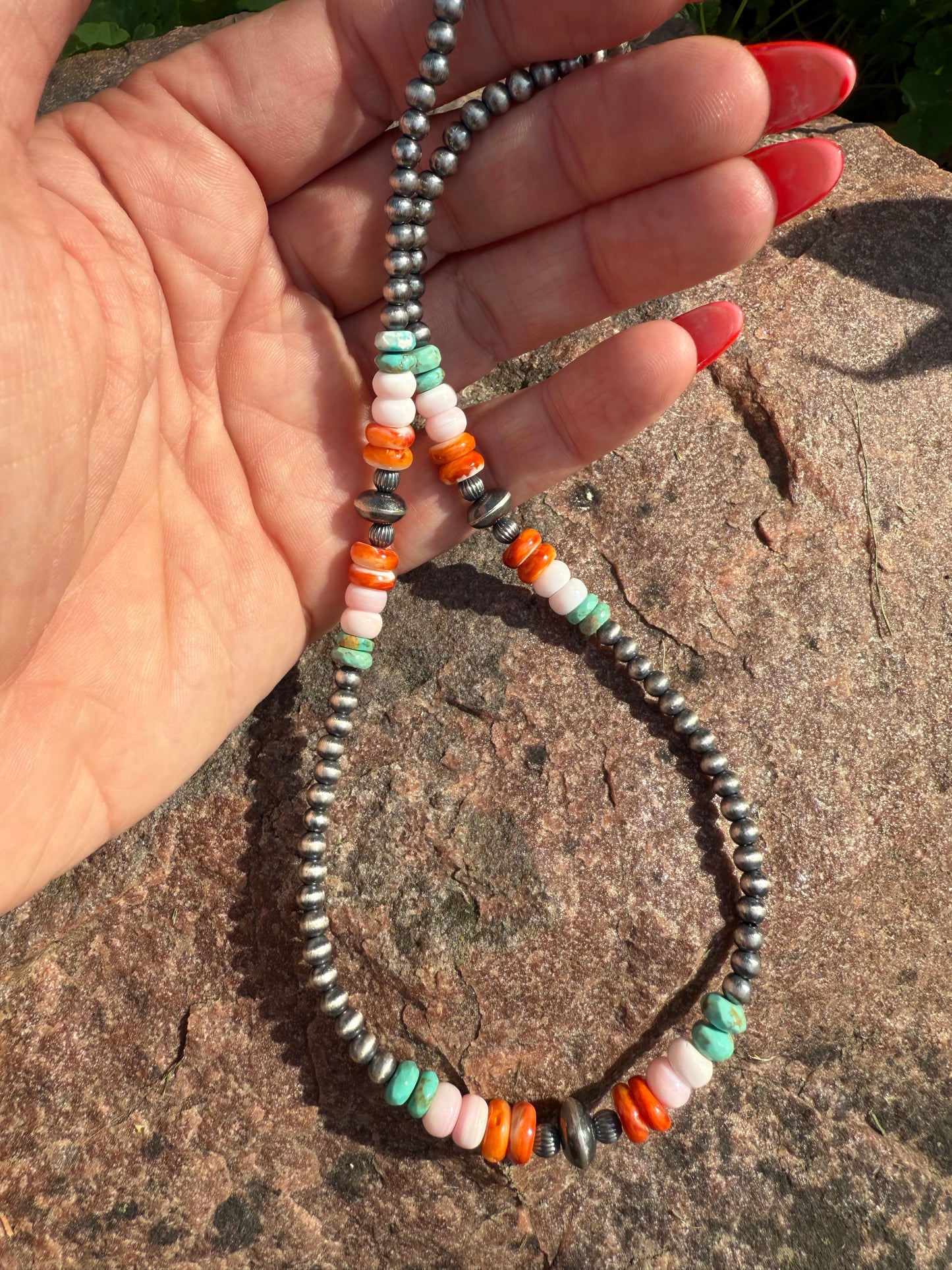 Pearl Spiny Conch Turquoise Necklace - Summer Best