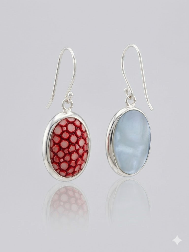 Rare Organ Pipe Coral Earrings Sterling | Queen Bee Boutique