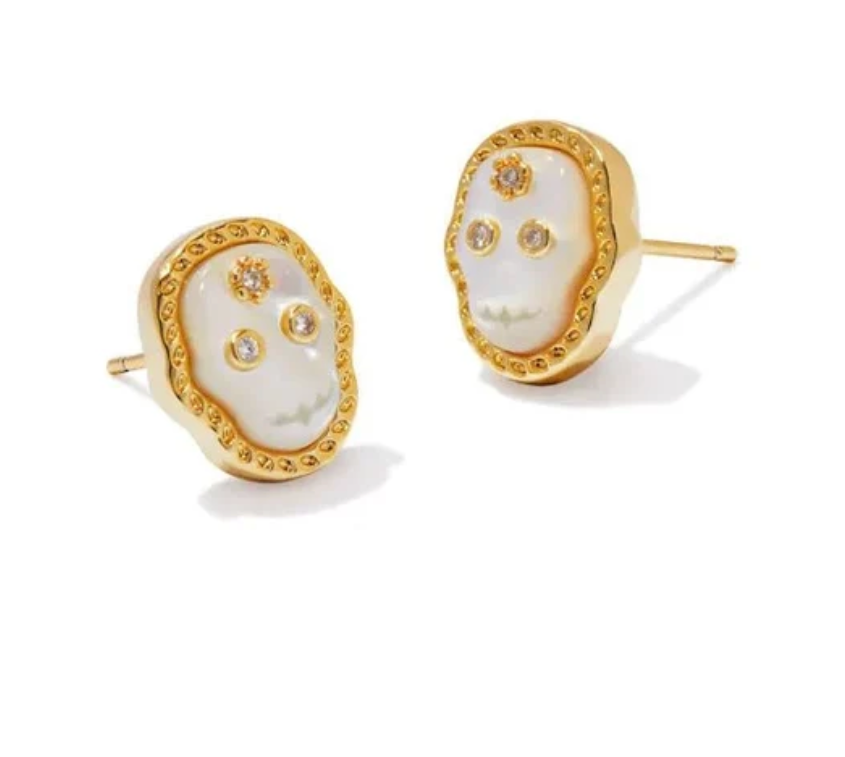 Kendra S. Sugar Skull Stud Earrings