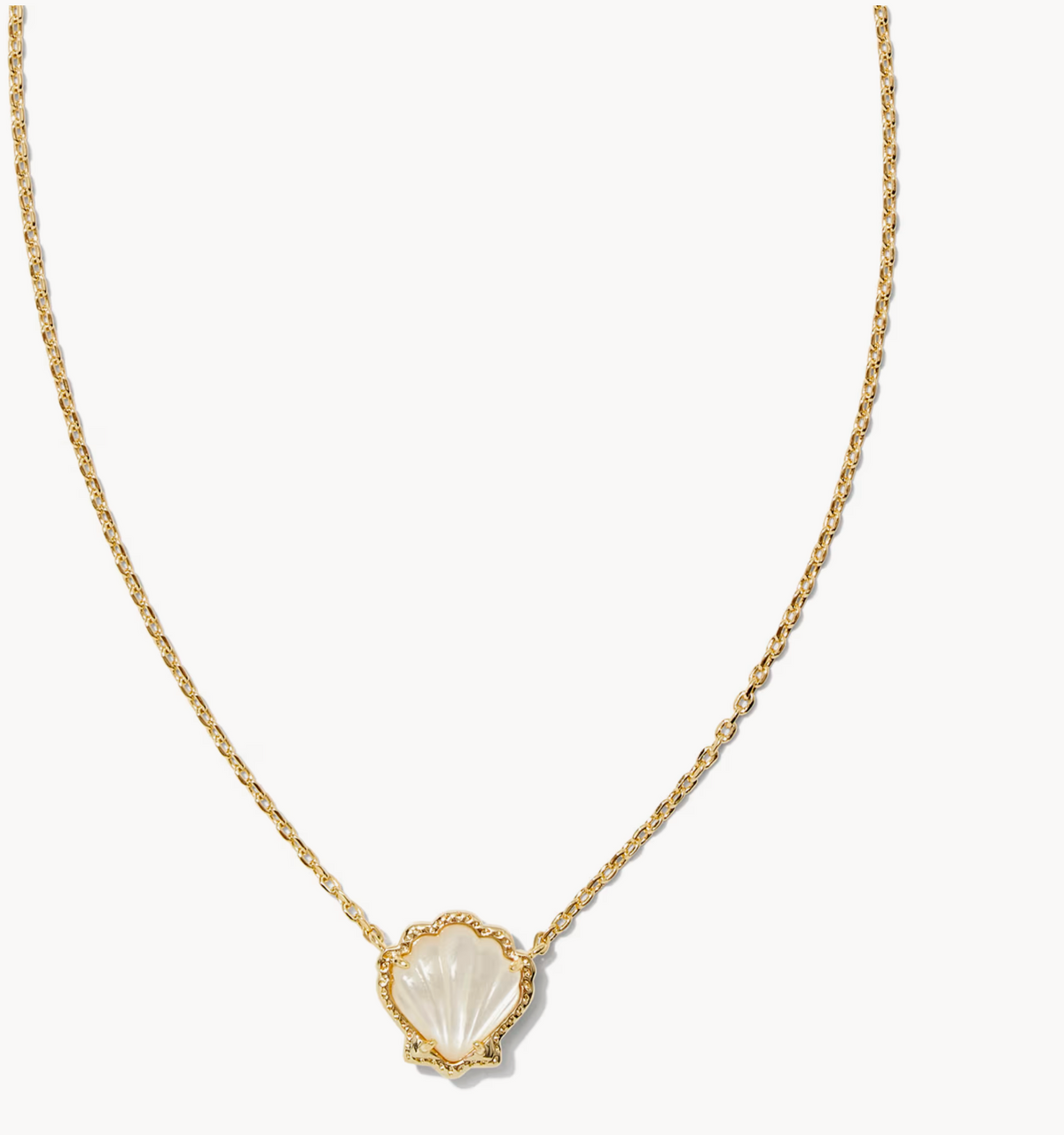 Brynne Shell Gold Short Pendant Necklace