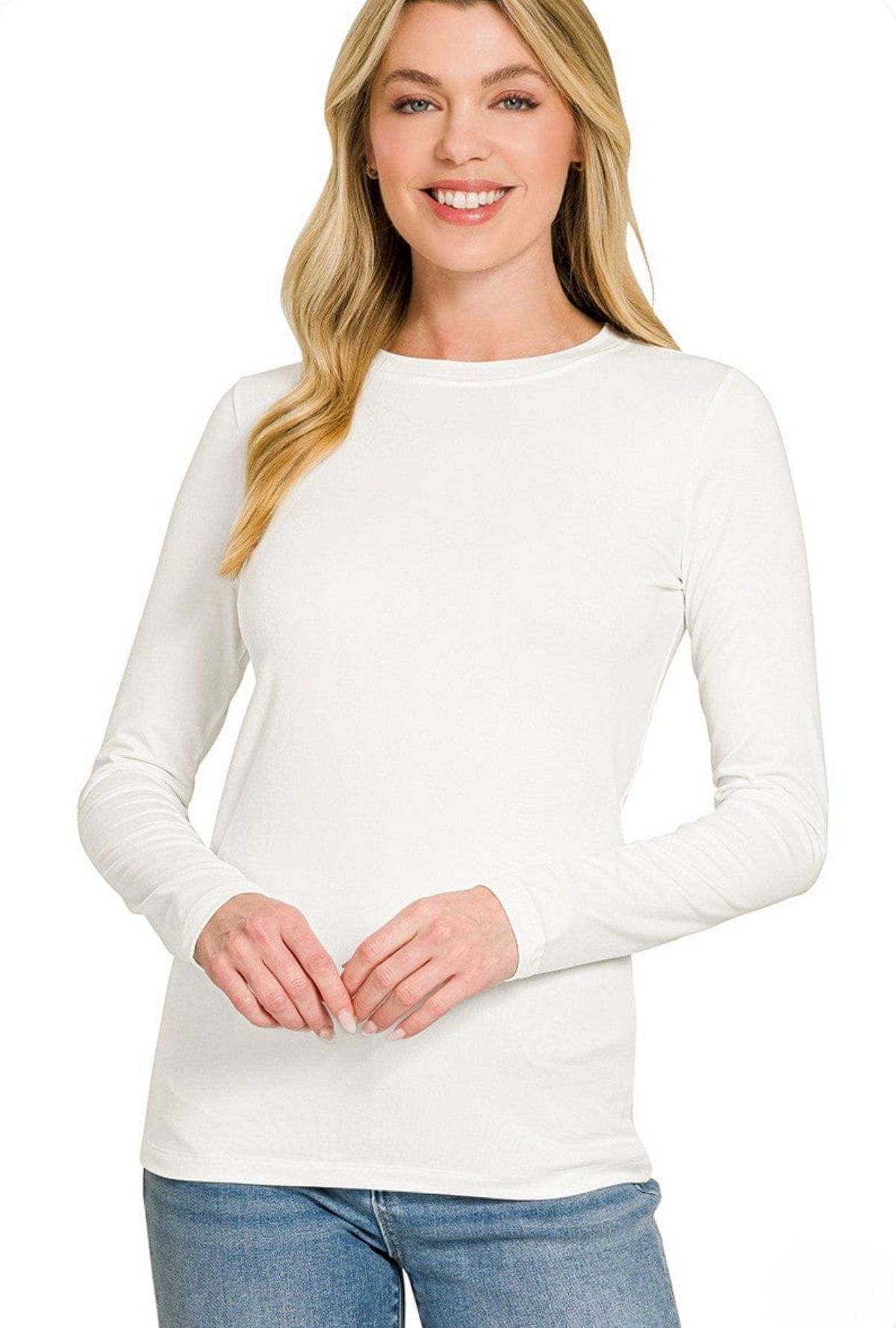 Zenana Brushed Microfiber Long Sleeve Tee