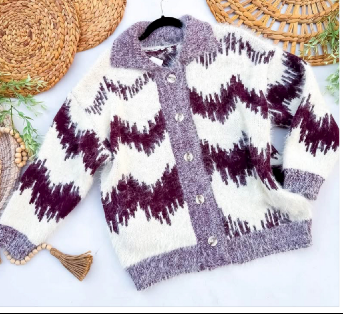 Winter Heavy Fuzzy Pattern Cozy Sweater | Queen Bee Boutique
