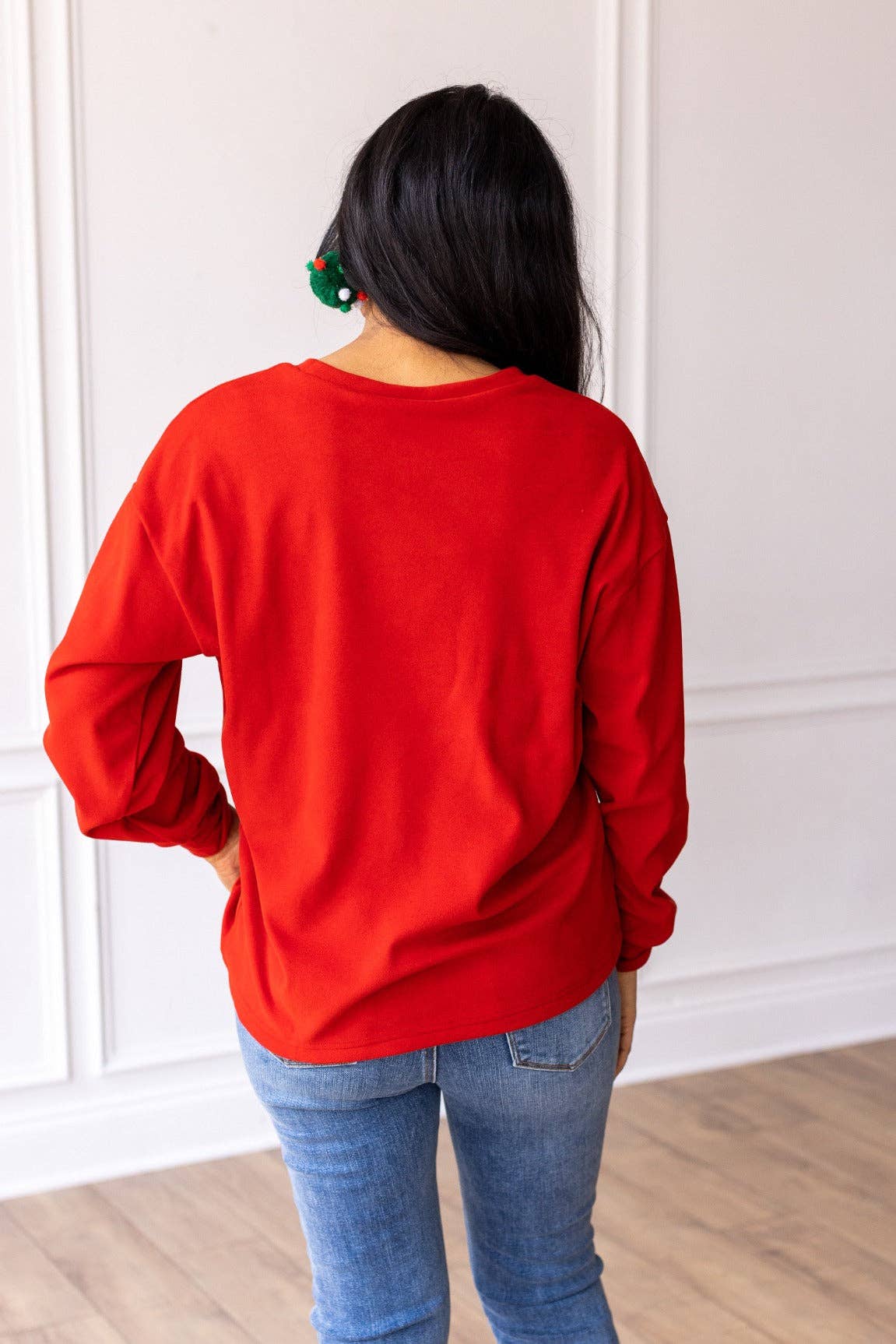 Red Merry & Bright Microfleece Cozy Crewneck