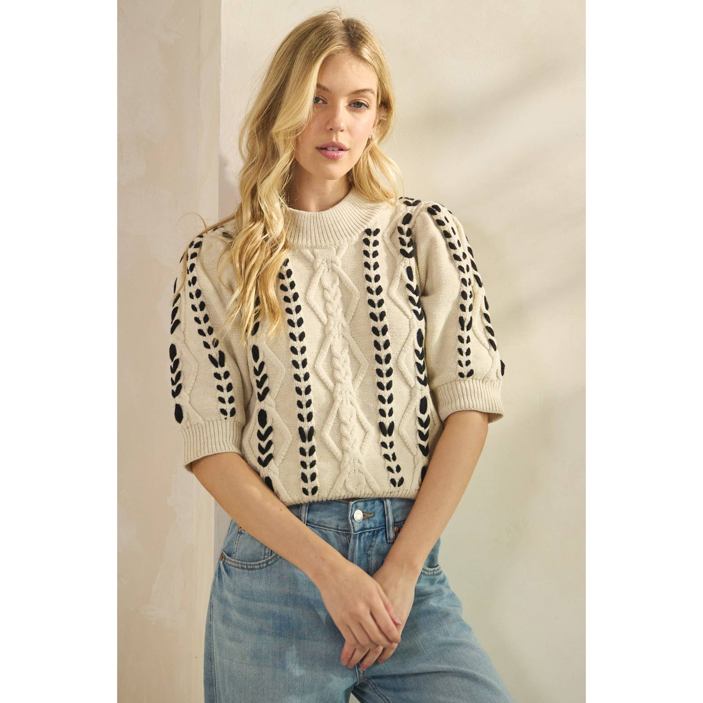 HARPER THREADED KNIT SWEATER