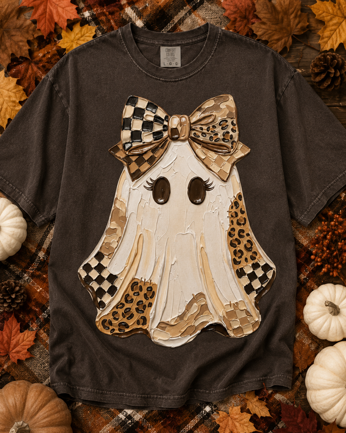 Fall Ghost Graphic T-Shirt | Queen Bee Boutique