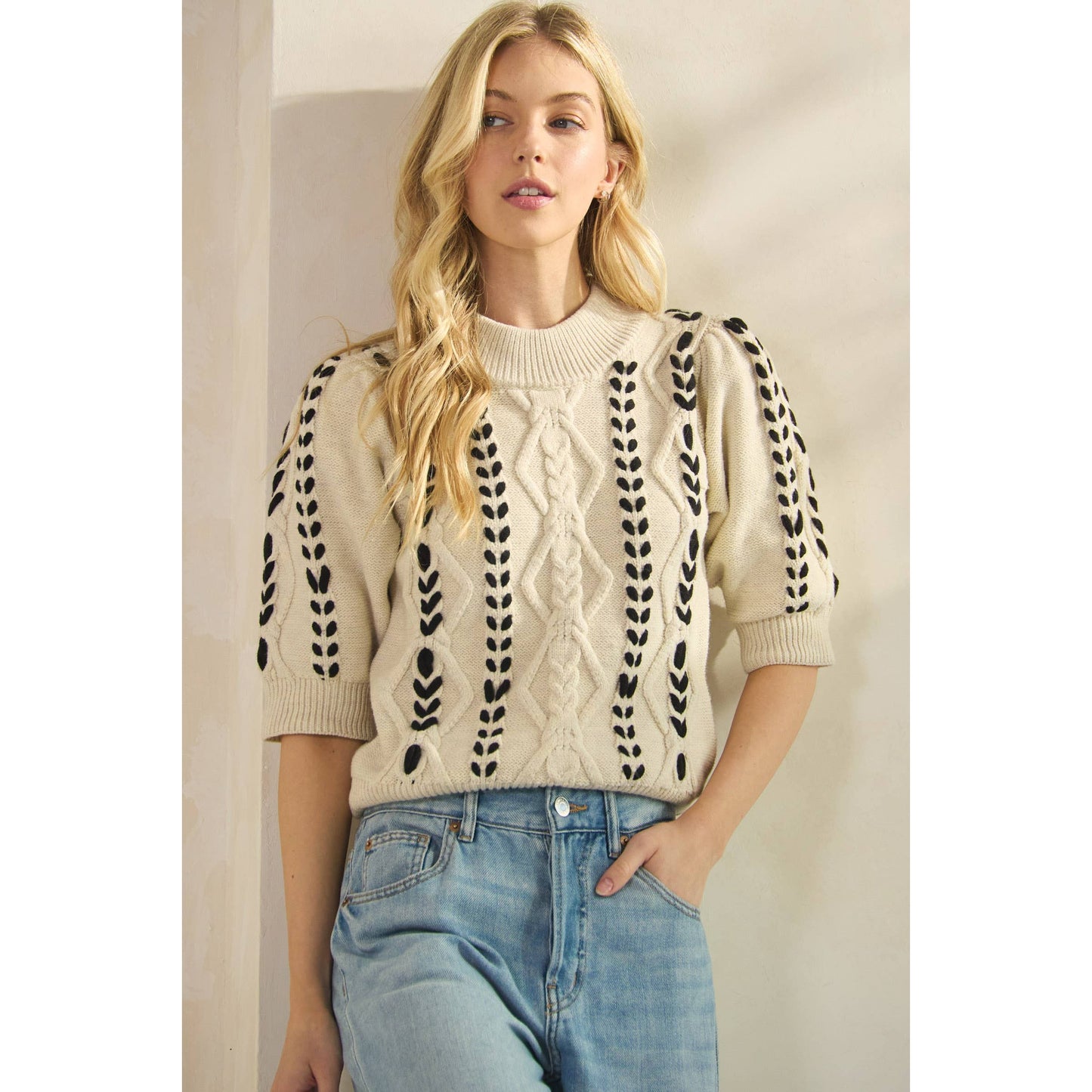 HARPER THREADED KNIT SWEATER