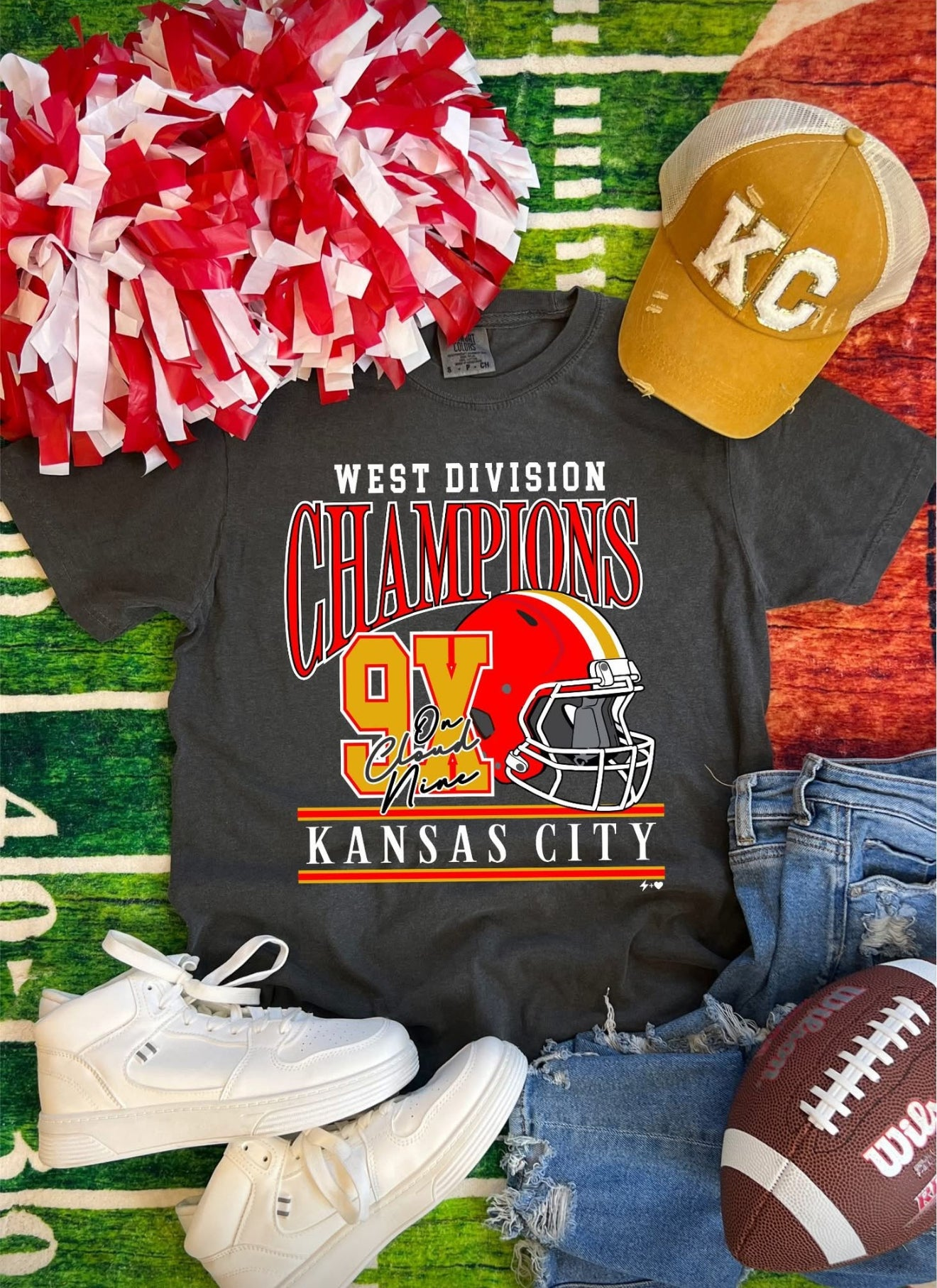 KC game day boutique collection – tees, earrings, and accessories in team colors