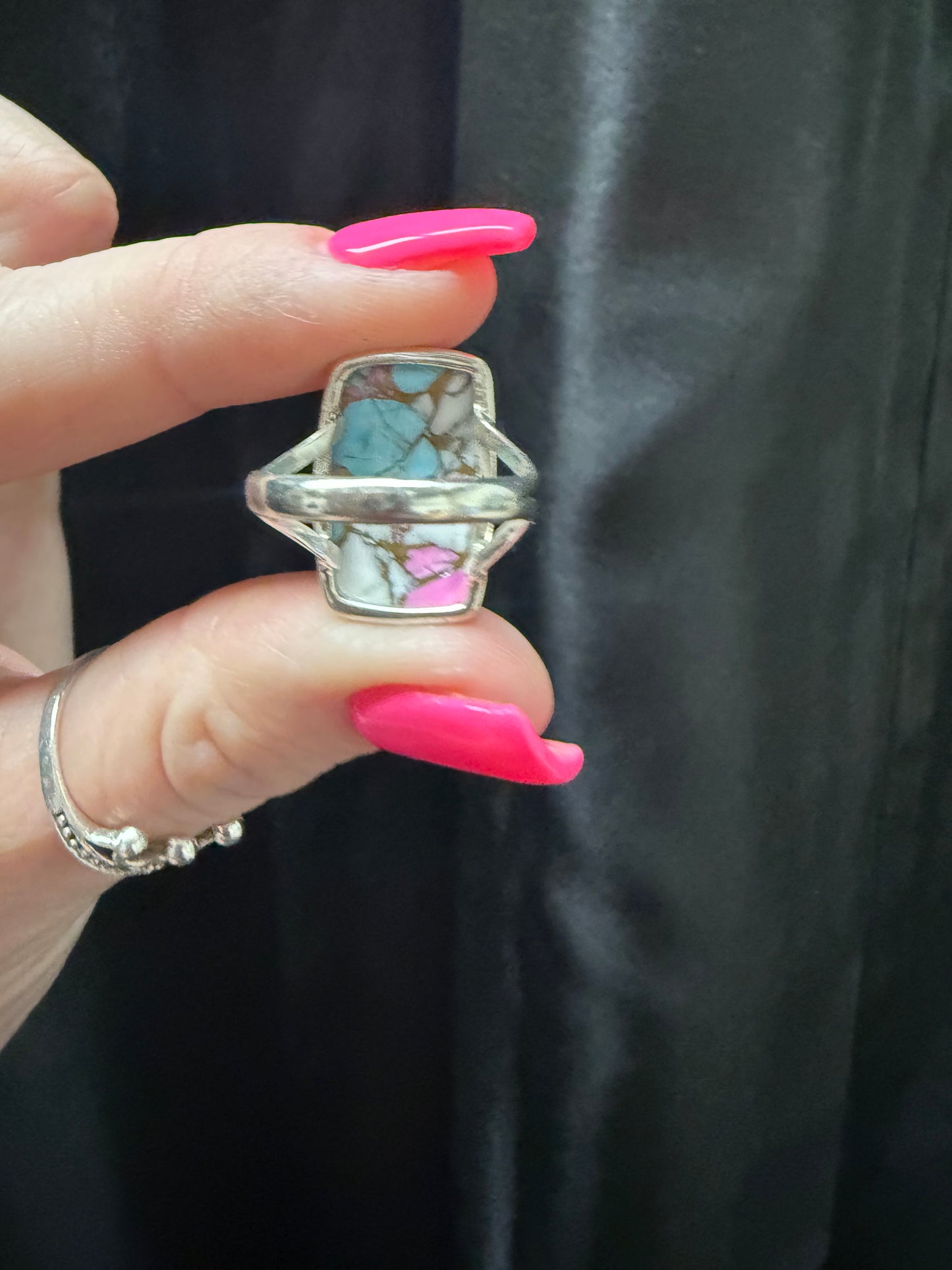 Square Cotton Candy Sterling Ring | Queen Bee Boutique