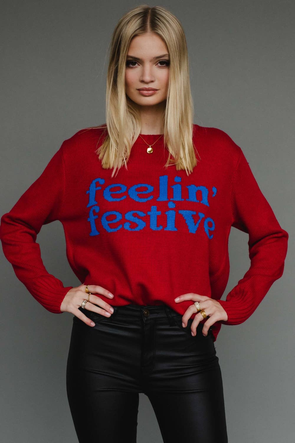 Red Feelin' Festive Sweater