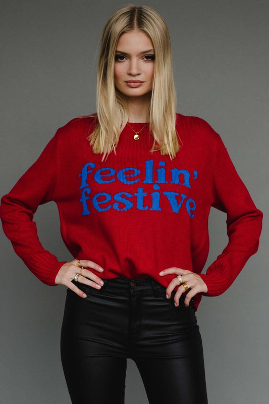 Red Feelin' Festive Sweater