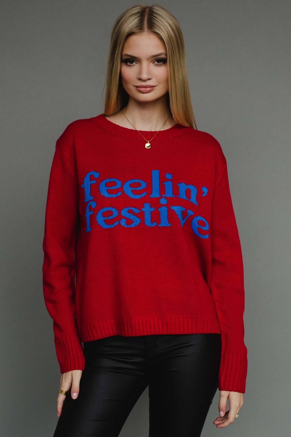 Red Feelin' Festive Sweater