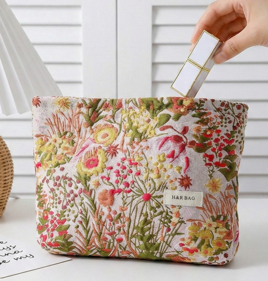 Wildflower Meadow Cosmetic Pouch | Queen Bee Boutique