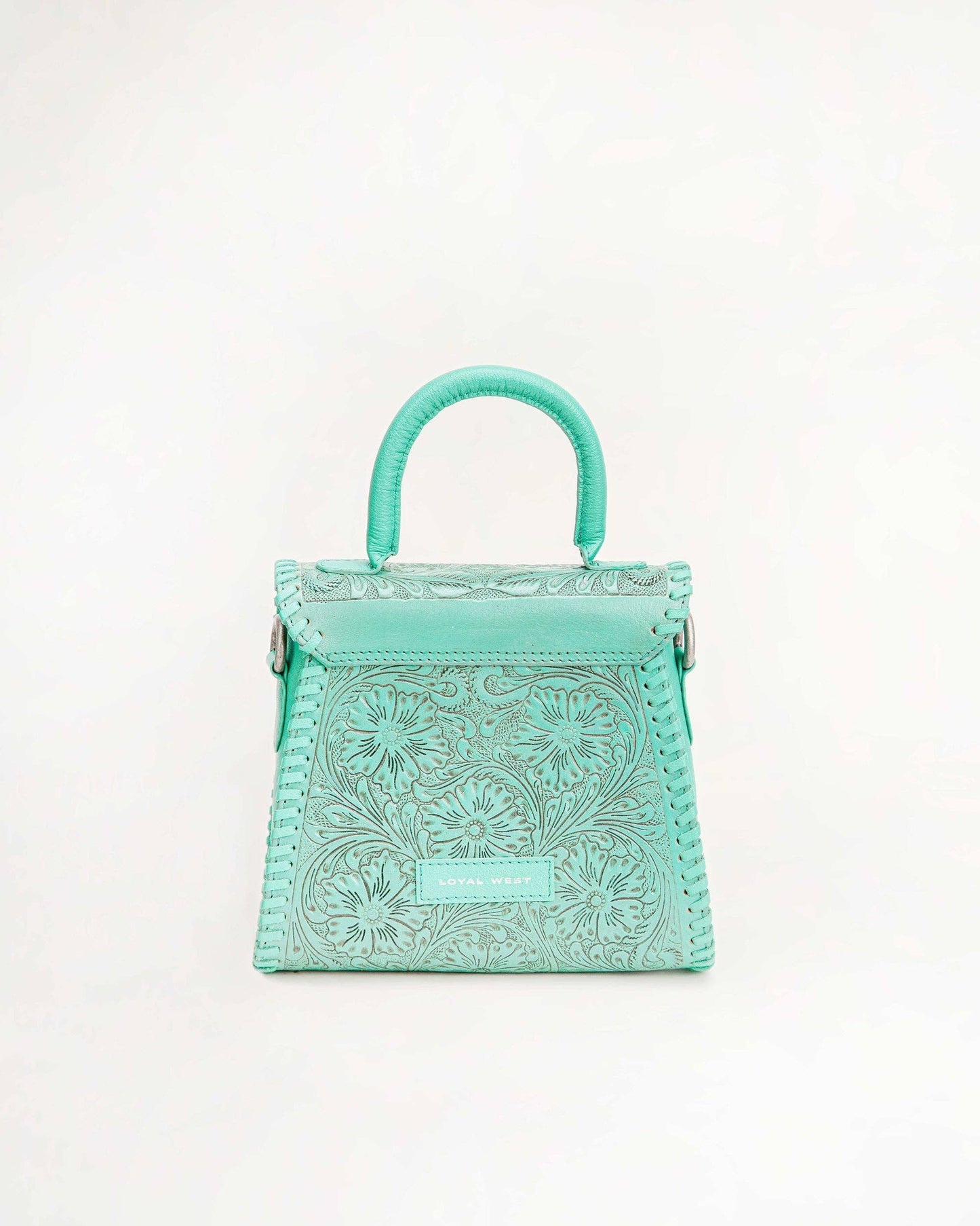 Leon Mini Handle Purse - Turquoise