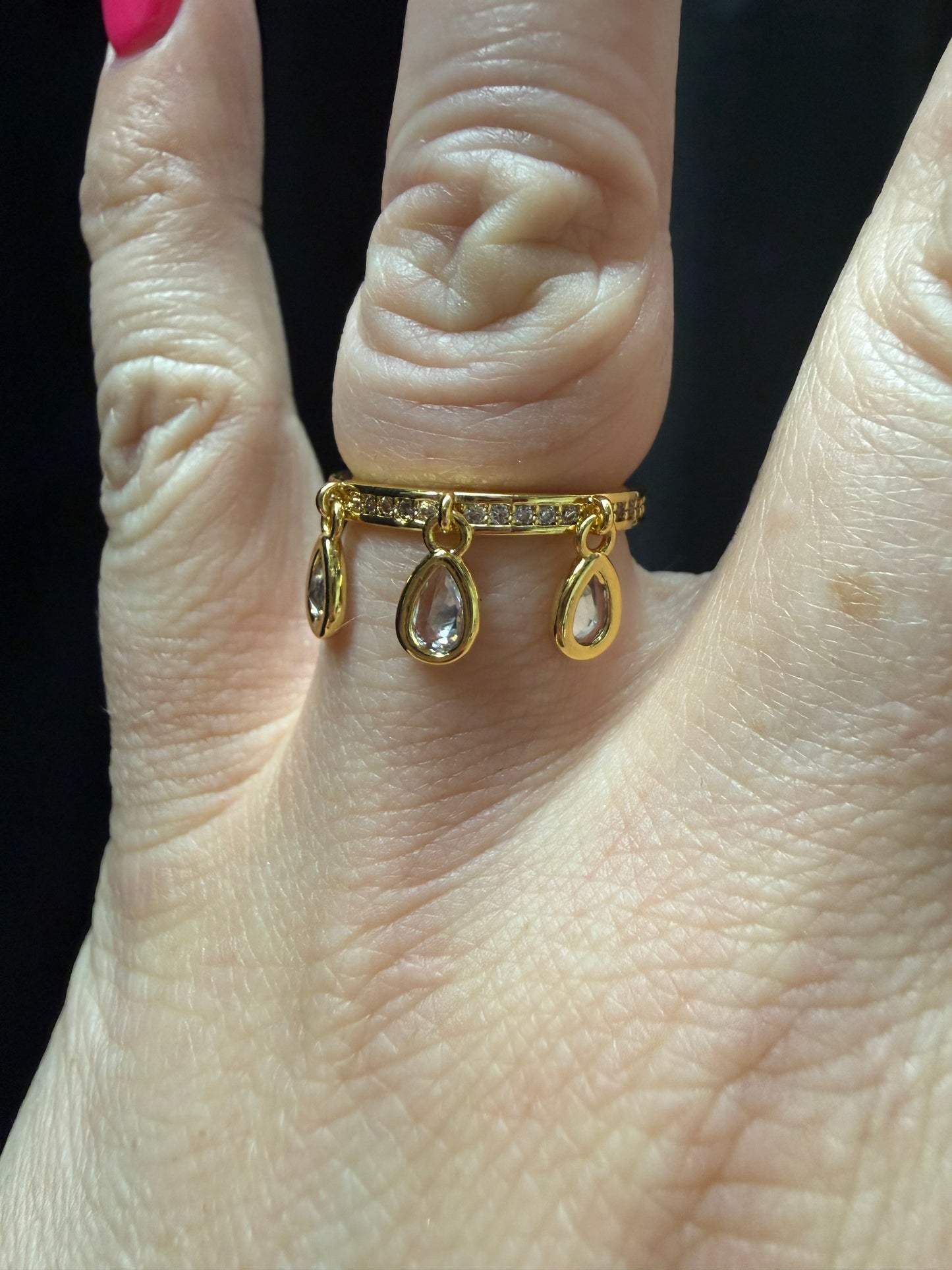 Water Resistant Charm Dangle Ring | Queen Bee Boutique