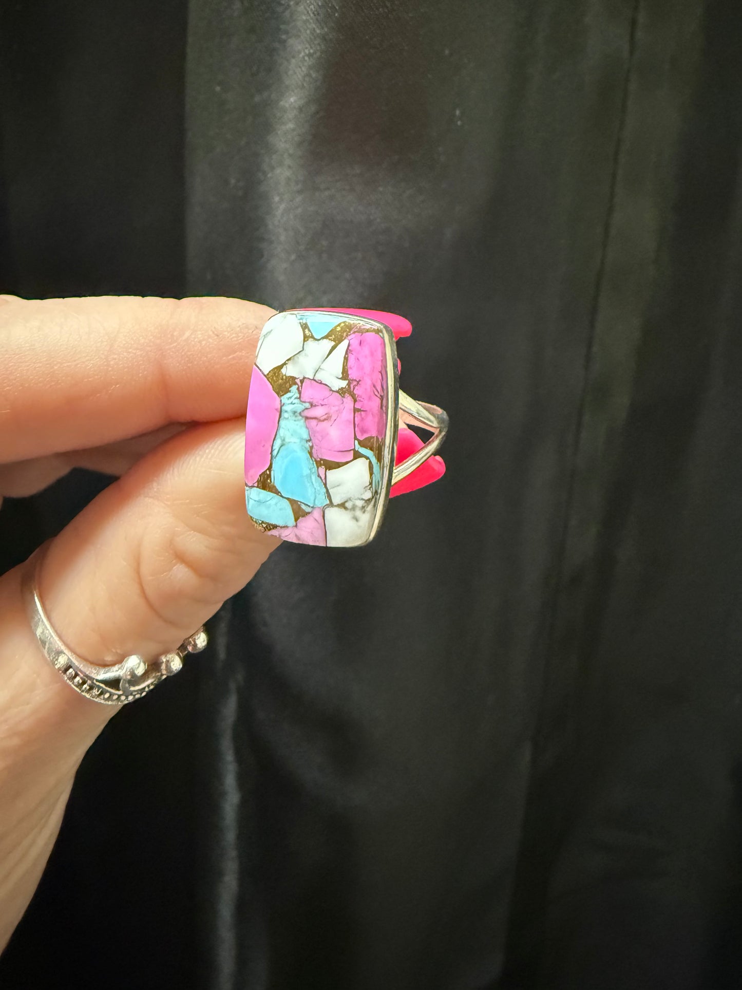 Square Cotton Candy Sterling Ring | Queen Bee Boutique